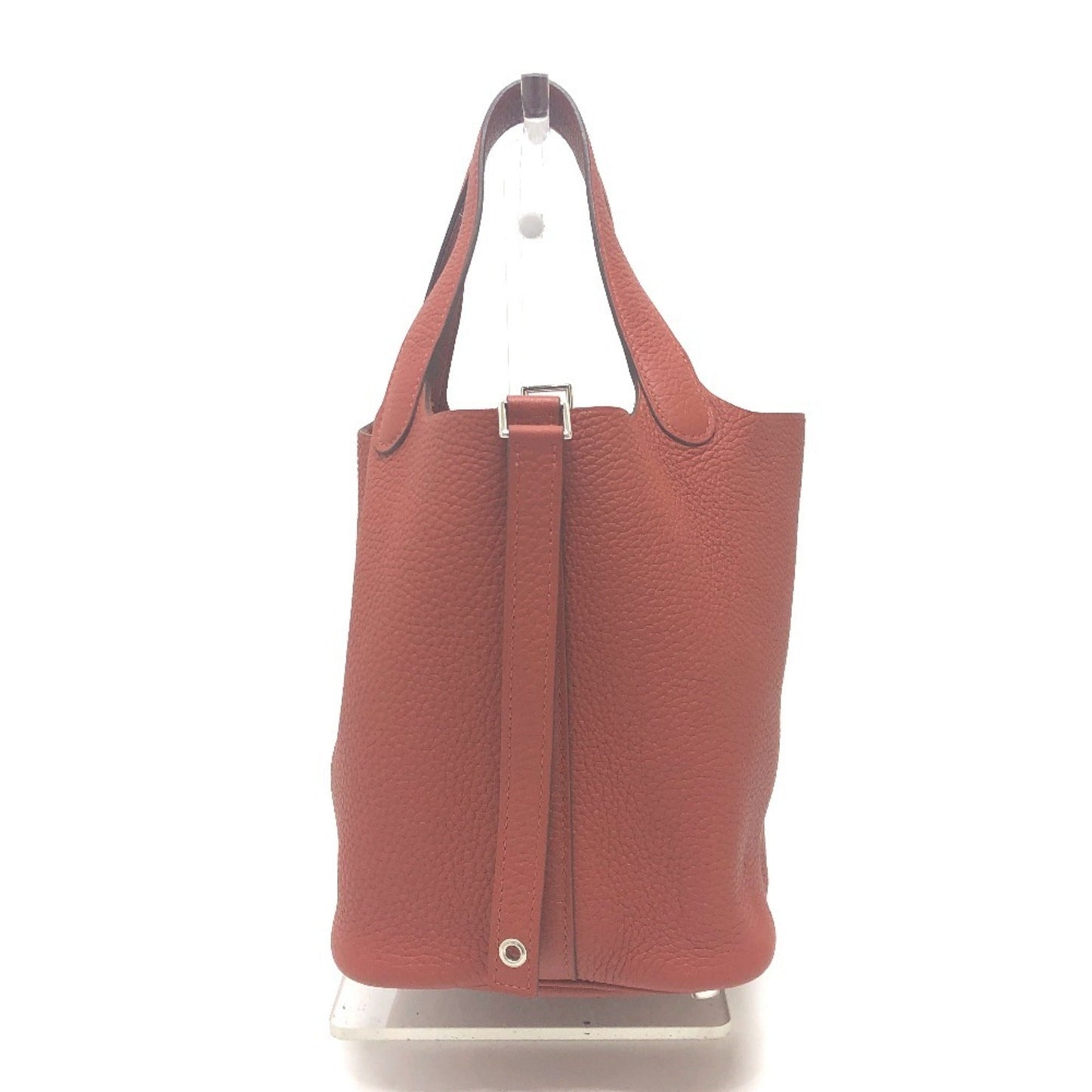 Hermes Red Color Taurillon Clemence Leather Handbag ( )