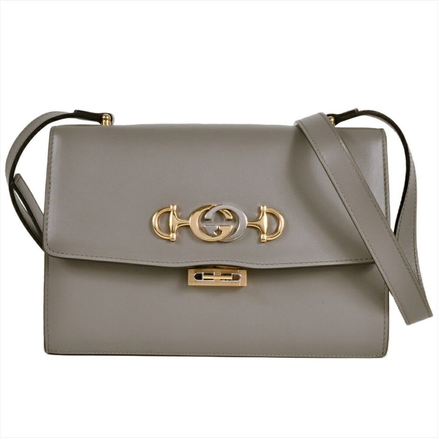Gucci Gray Leather Shoulder Bag ( )