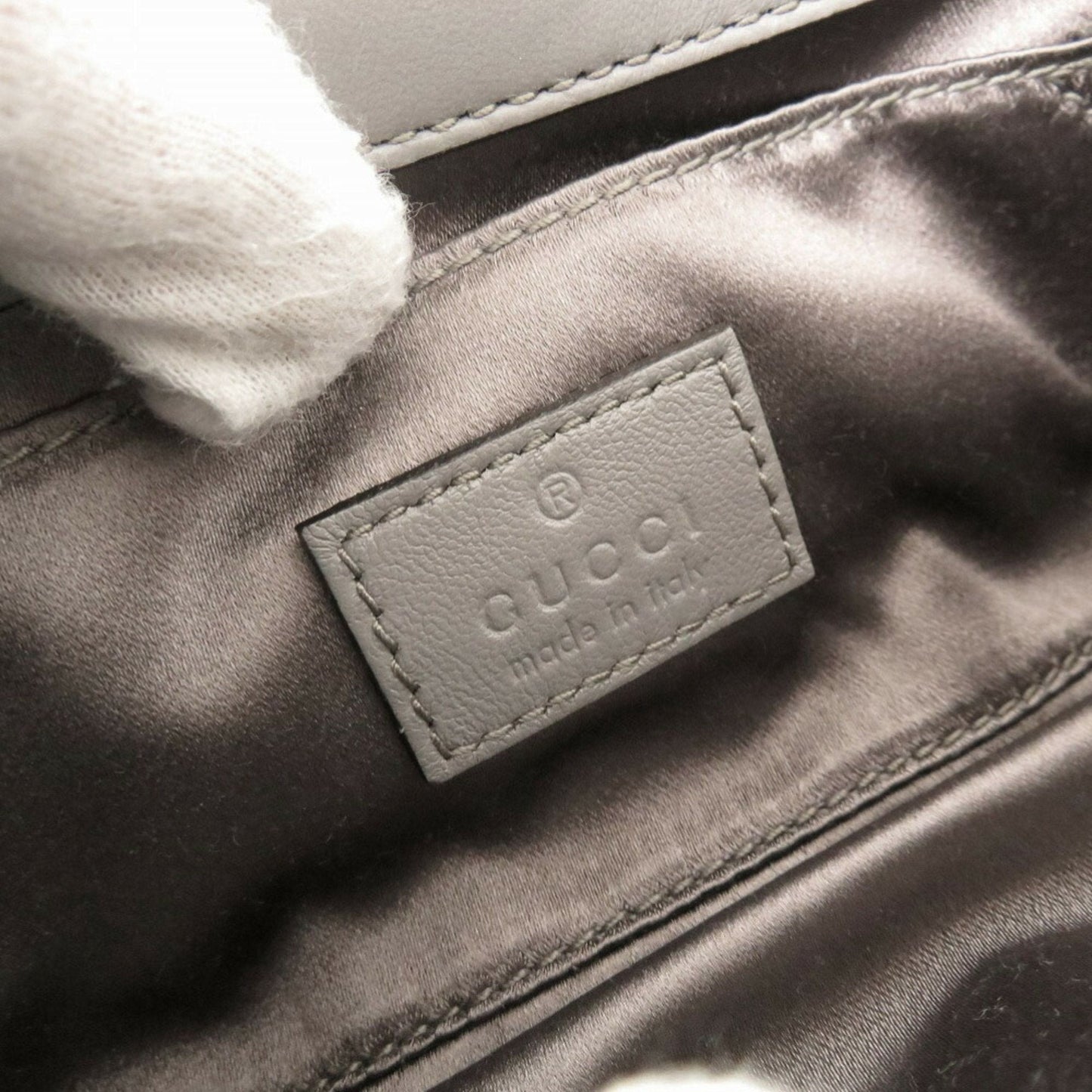 Gucci Gray Leather Shoulder Bag ( )
