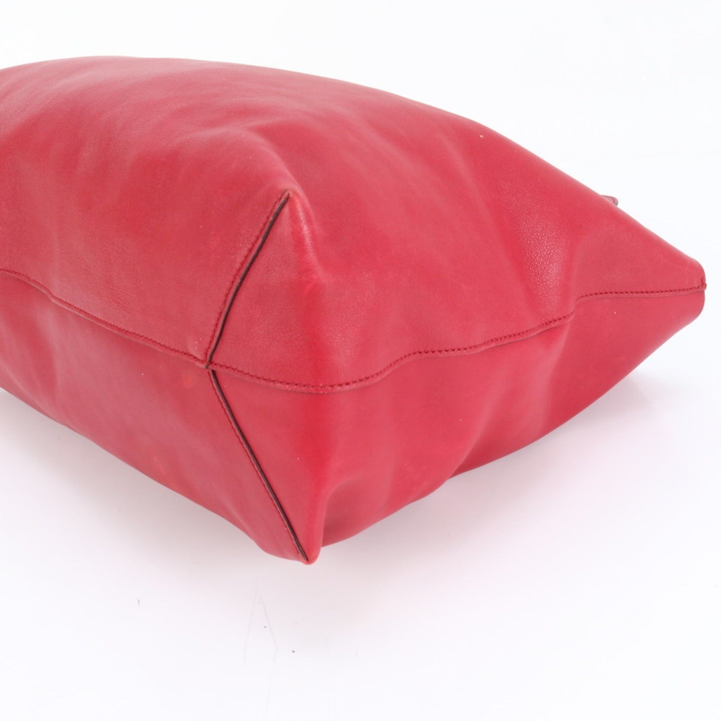 Gucci Red Color Leather Pouch Shoulder Bag ( )