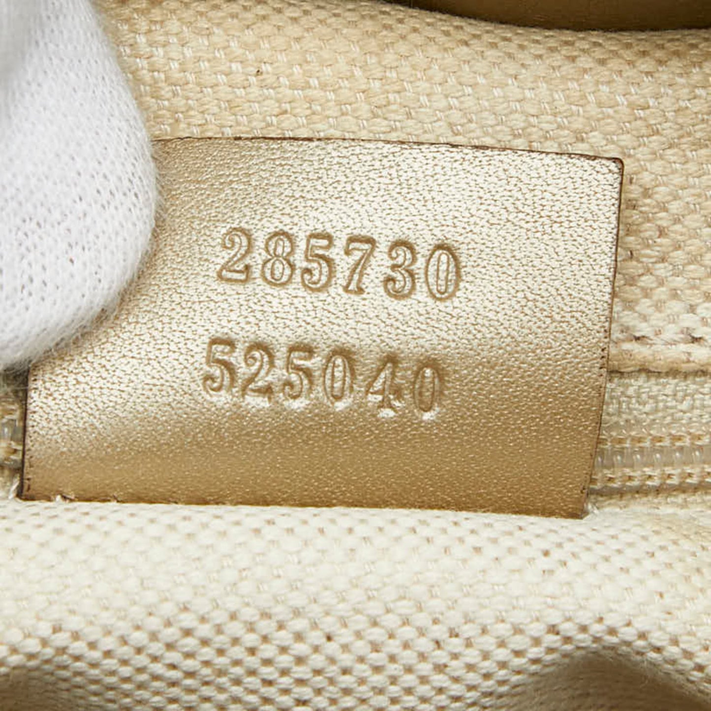 Gucci Beige Brown Canvas Leather Shoulder Bag Tote Bag ( )