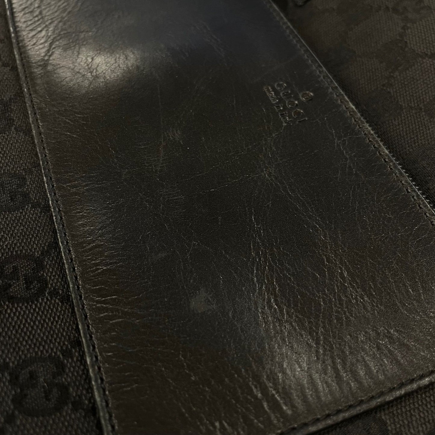 Gucci Black Gg Canvas Tote Bag ( )