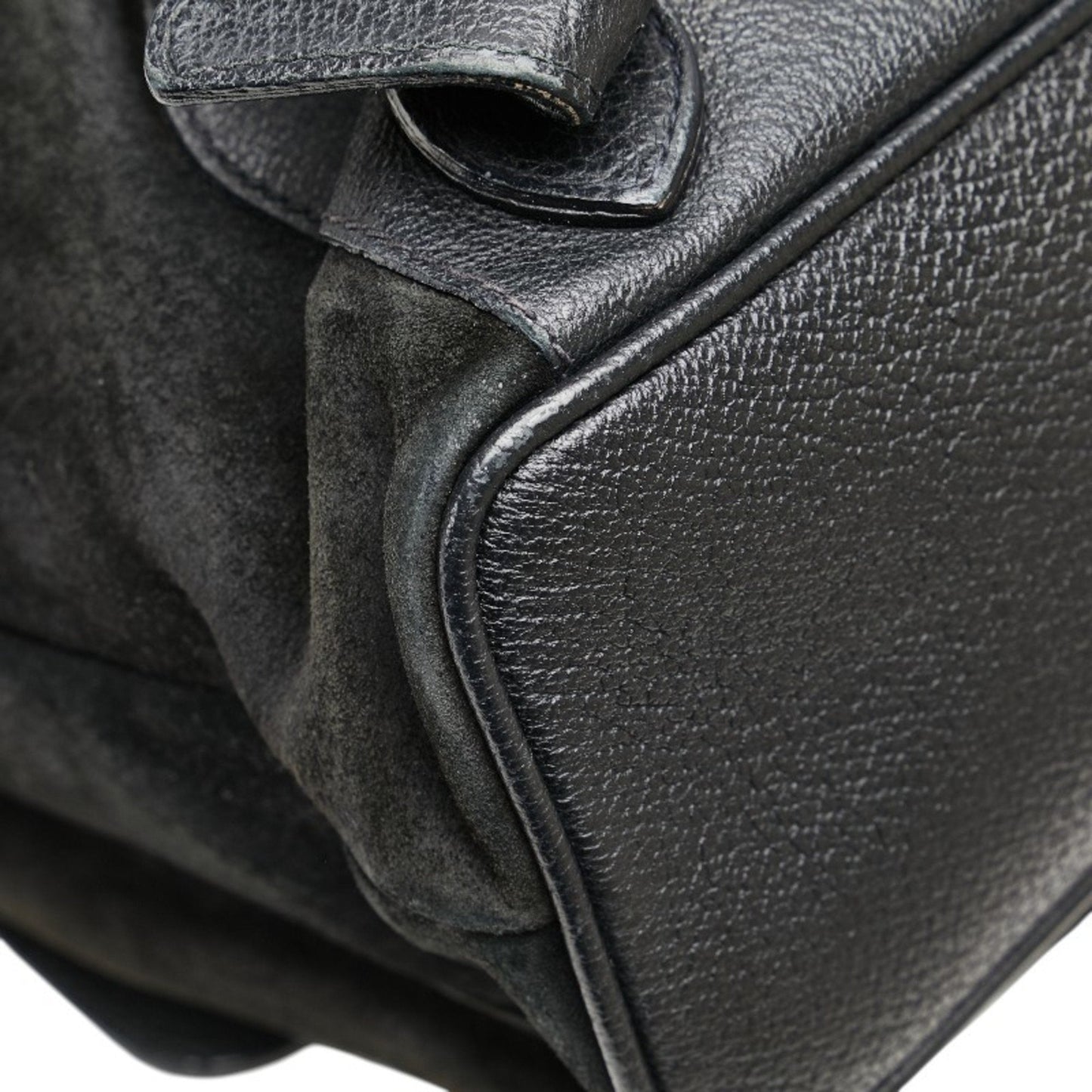 Gucci Black Suede Leather Backpack ( )