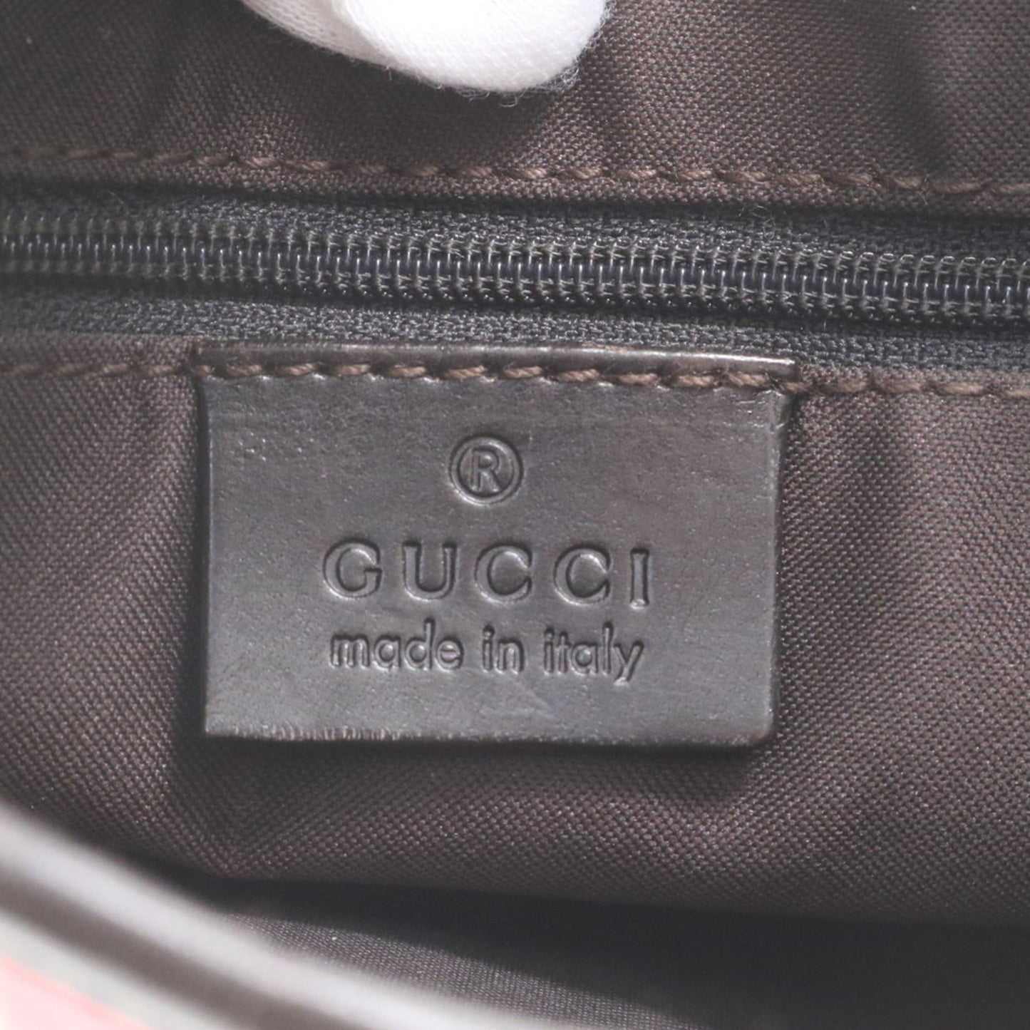 Gucci Brown Leather Canvas Shoulder Bag ( )