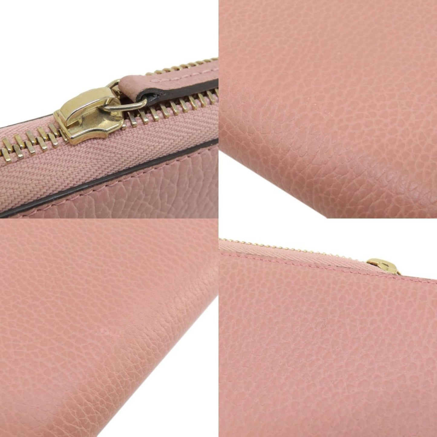 Gucci Pink Leather Long Wallet (Bi-Fold) ( )