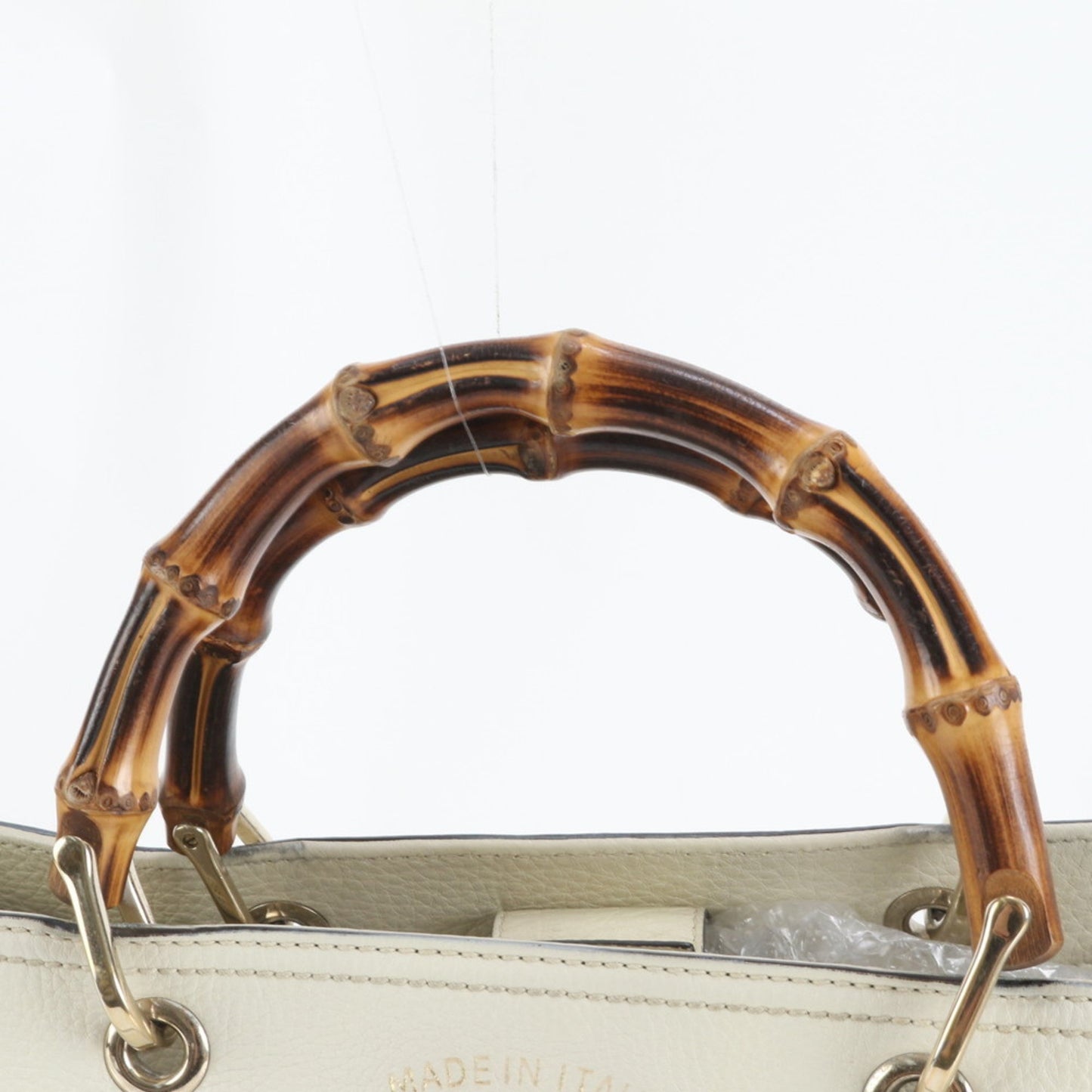 Gucci Ivory Leather Tote Bag ( )