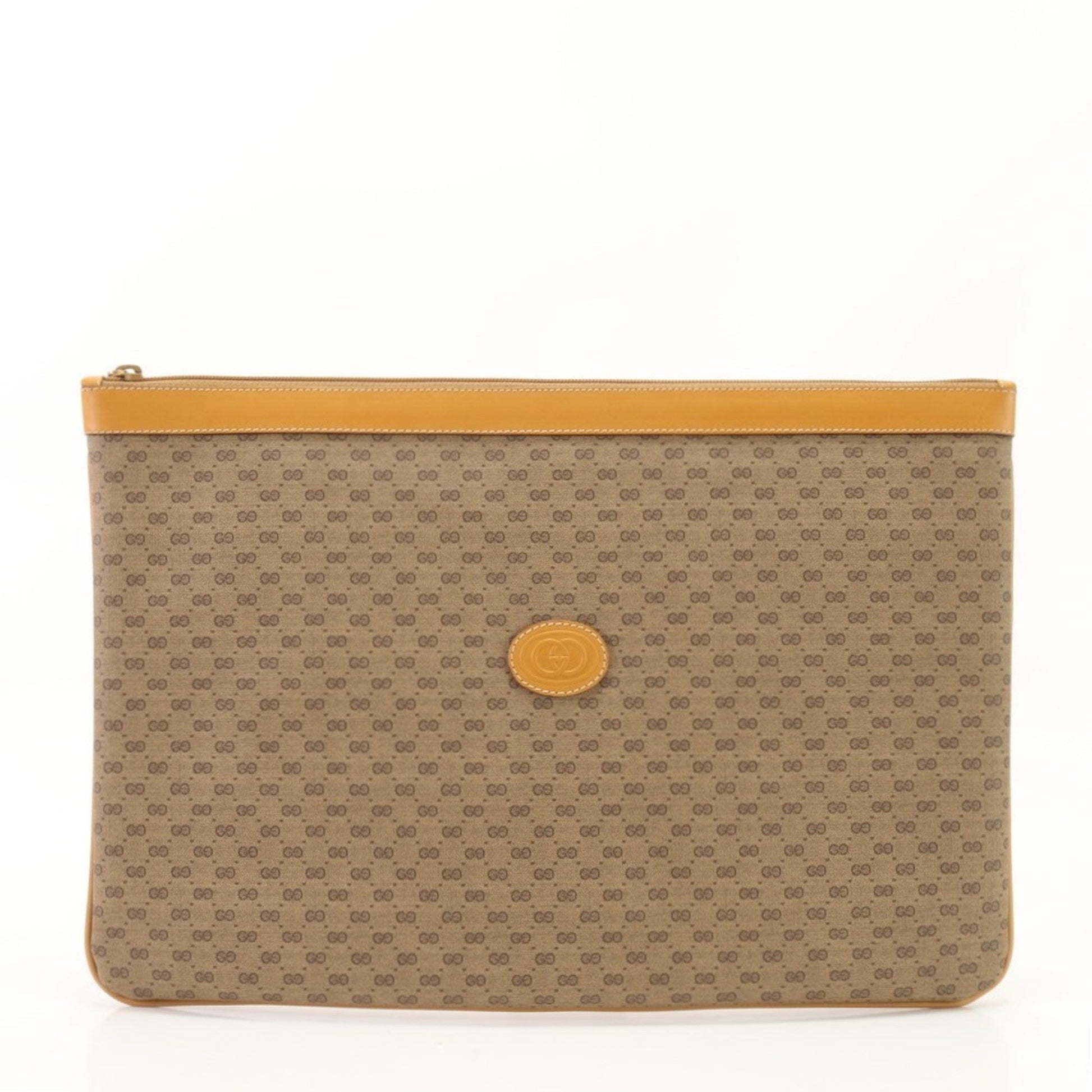 Gucci Leather Canvas Clutch
