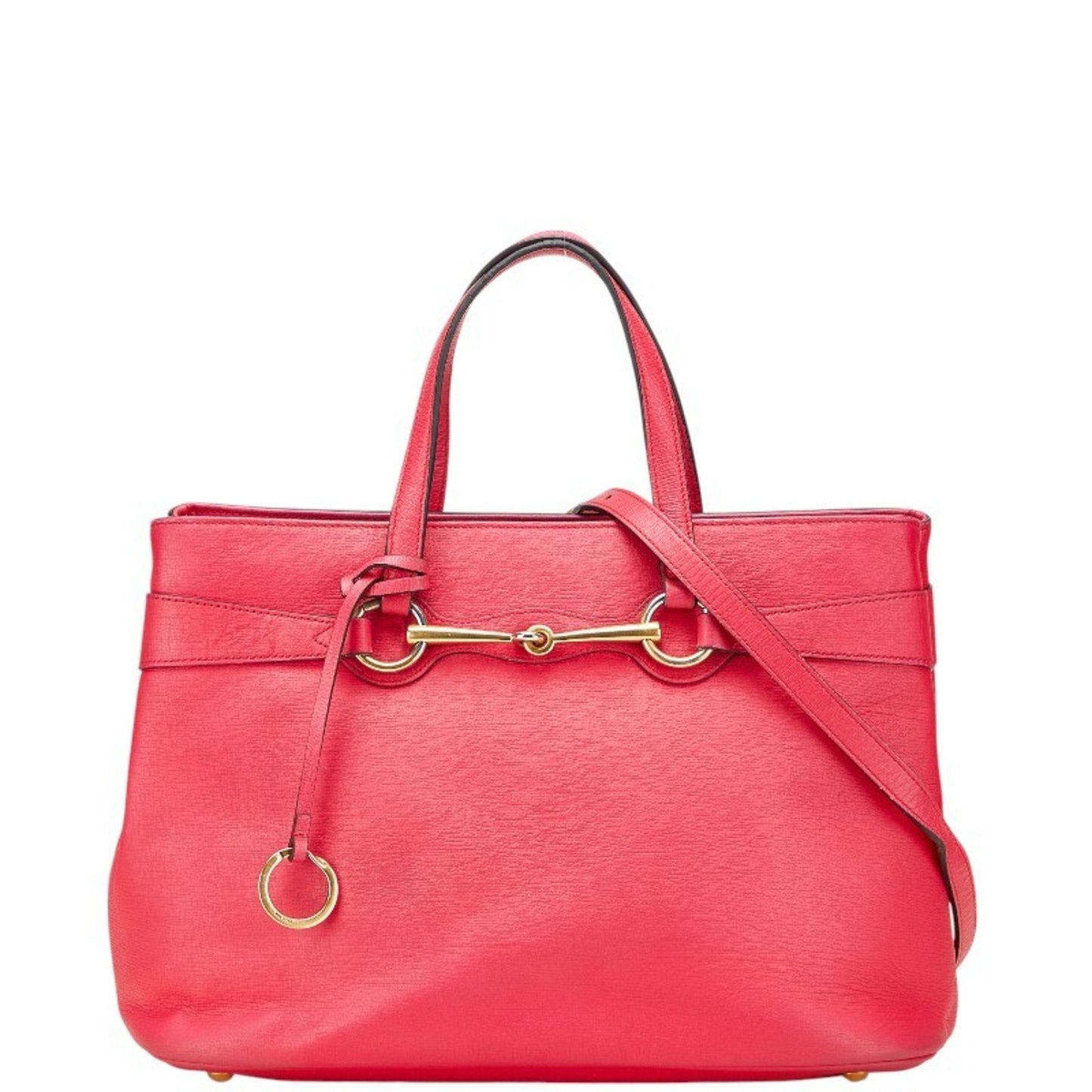 Gucci Horsebit Pink Leather Shoulder Bag Tote Bag ( )