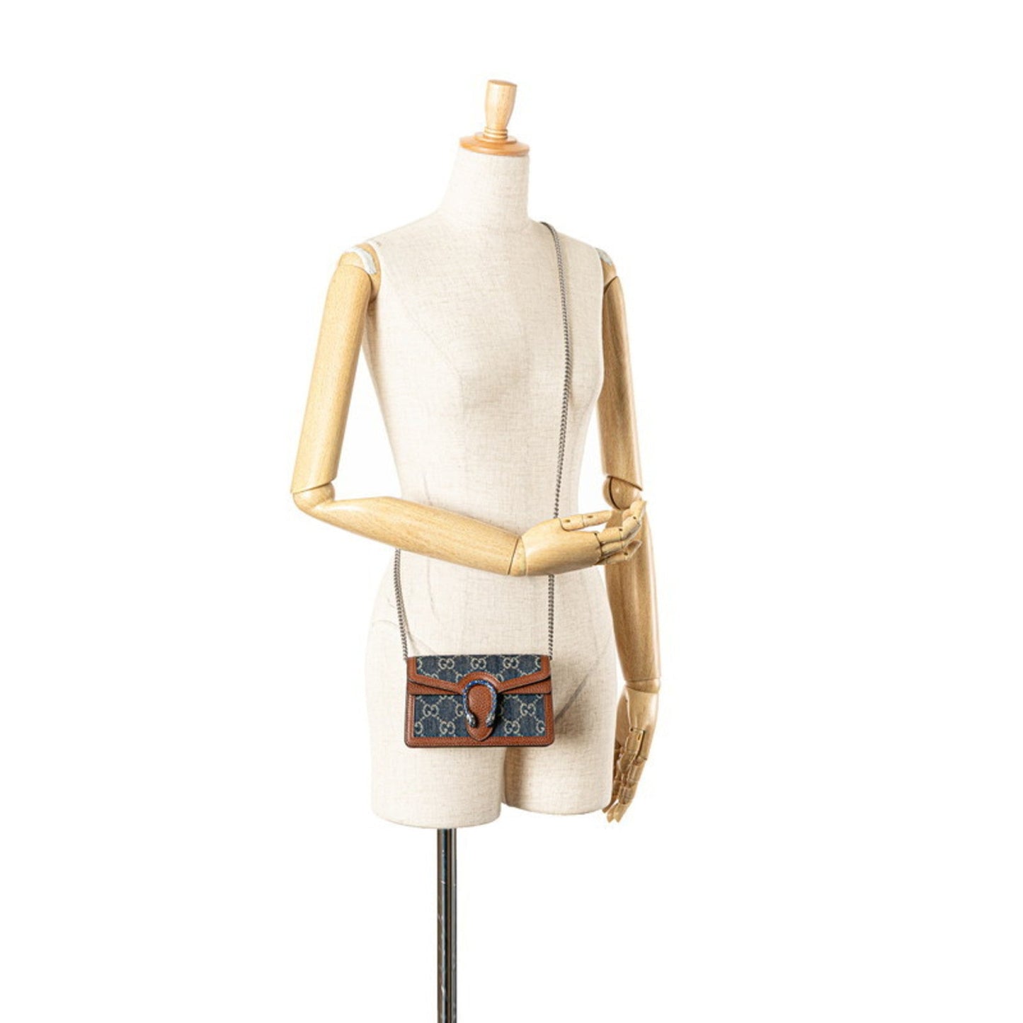Gucci Brown Denim Leather Shoulder Bag ( )