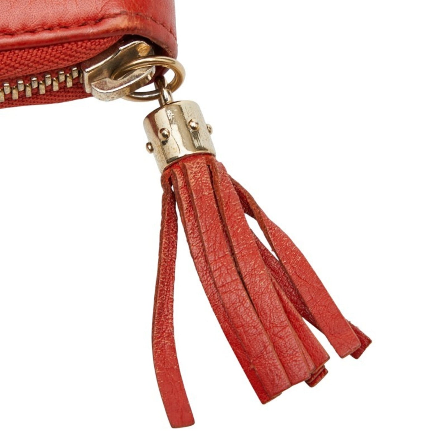 Gucci Red Color Leather Long Wallet (Bi-Fold) ( )