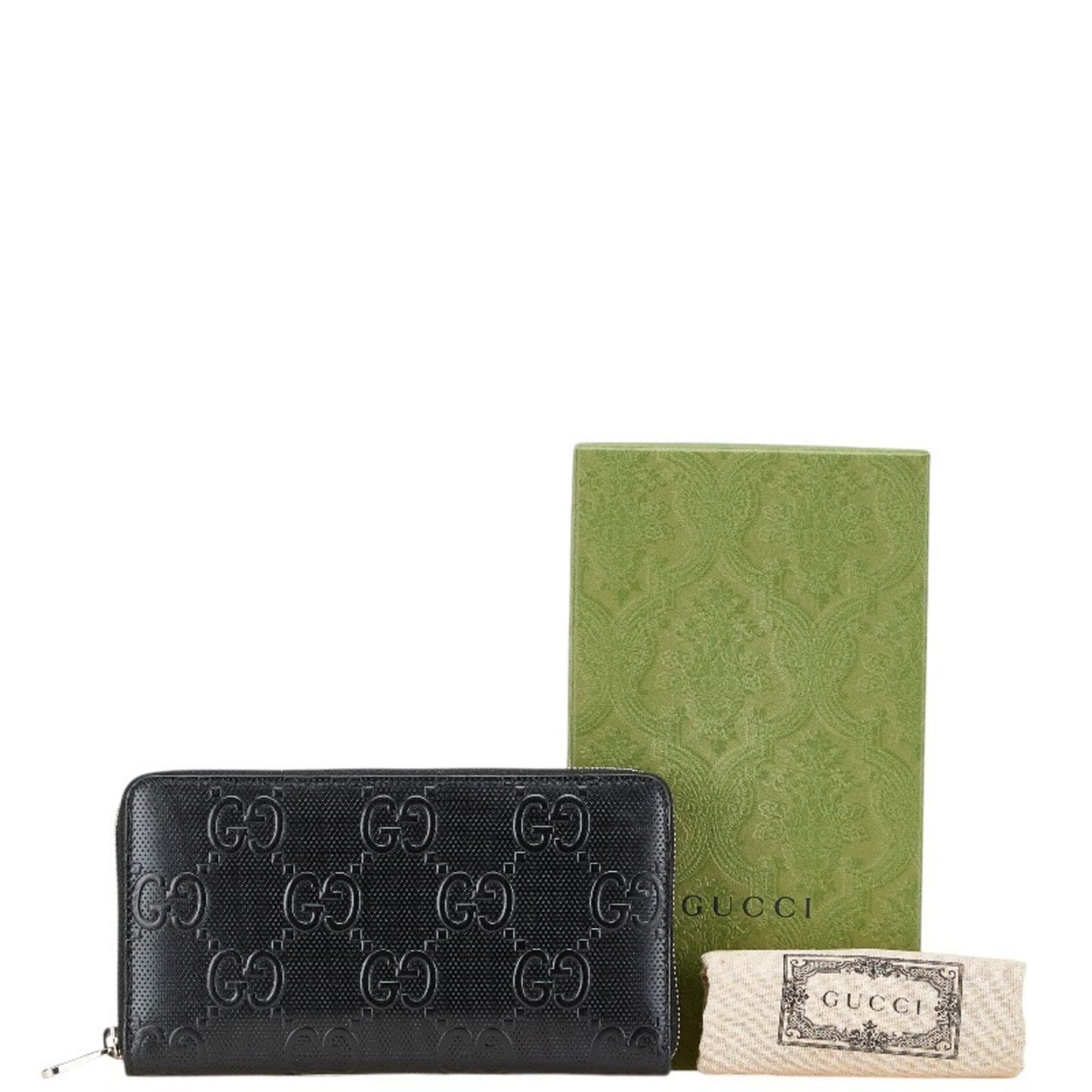 Gucci Black Leather Long Wallet (Bi-Fold) ( )