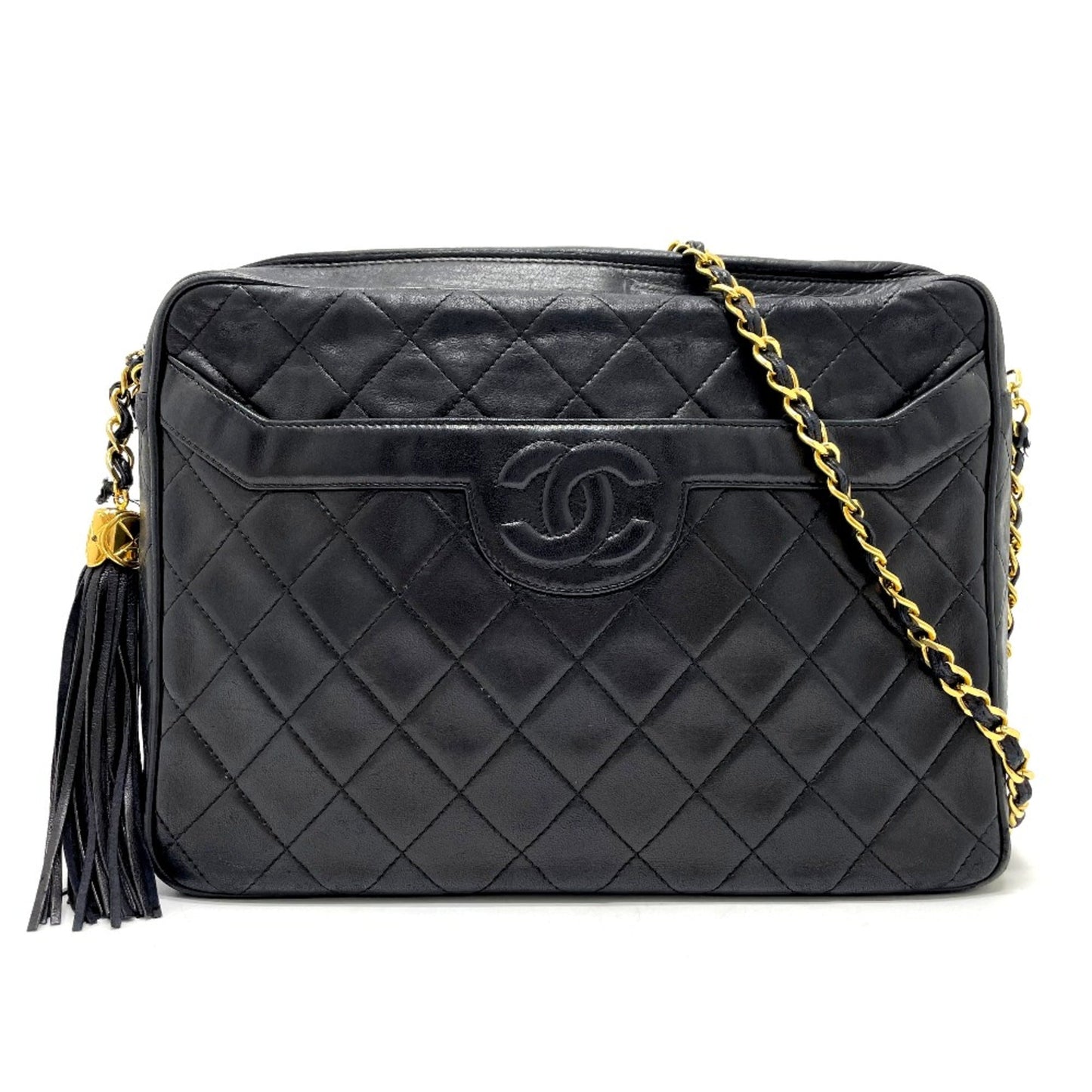 Chanel CC Mark Bag Chain   Shoulder Bag Black GoldHardware