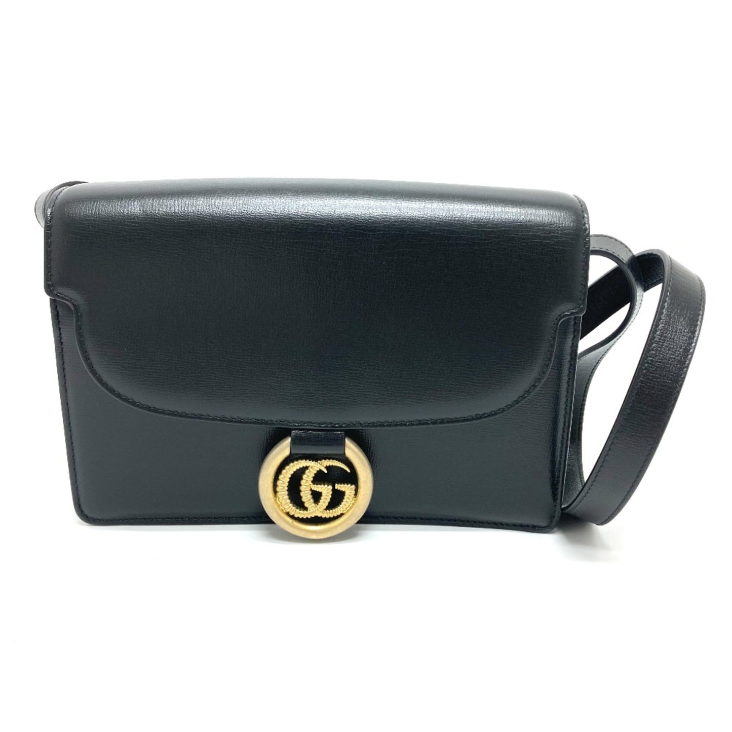Gucci Black Leather Shoulder Bag ( )