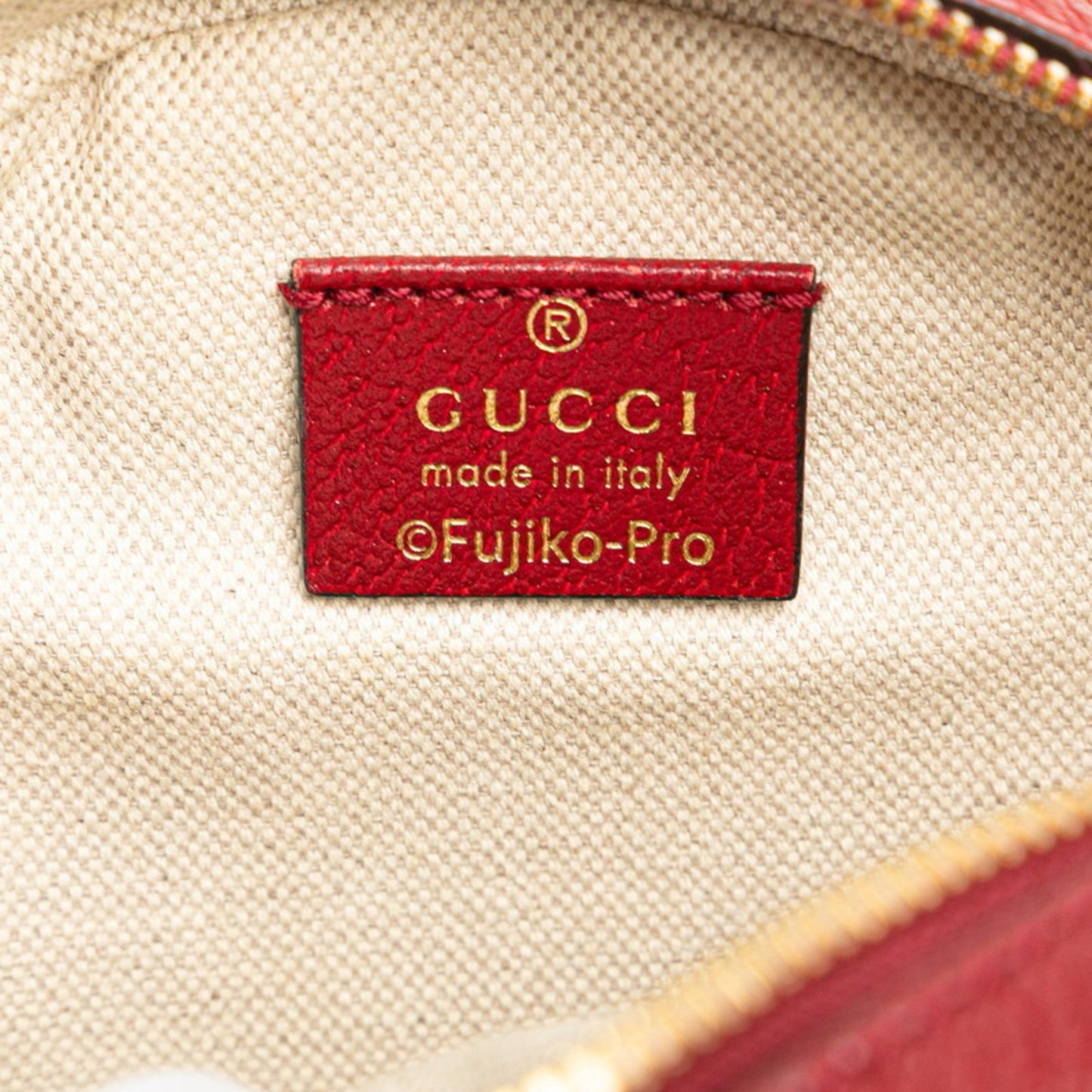 Gucci Brown Red Color Pvc Leather Shoulder Bag ( )
