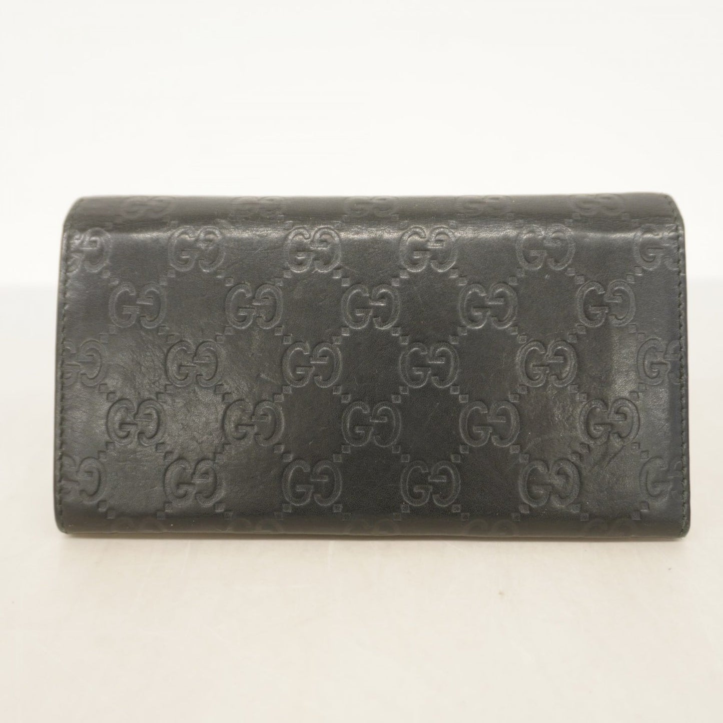 Gucci Black Leather Long Wallet (Bi-Fold) ( )
