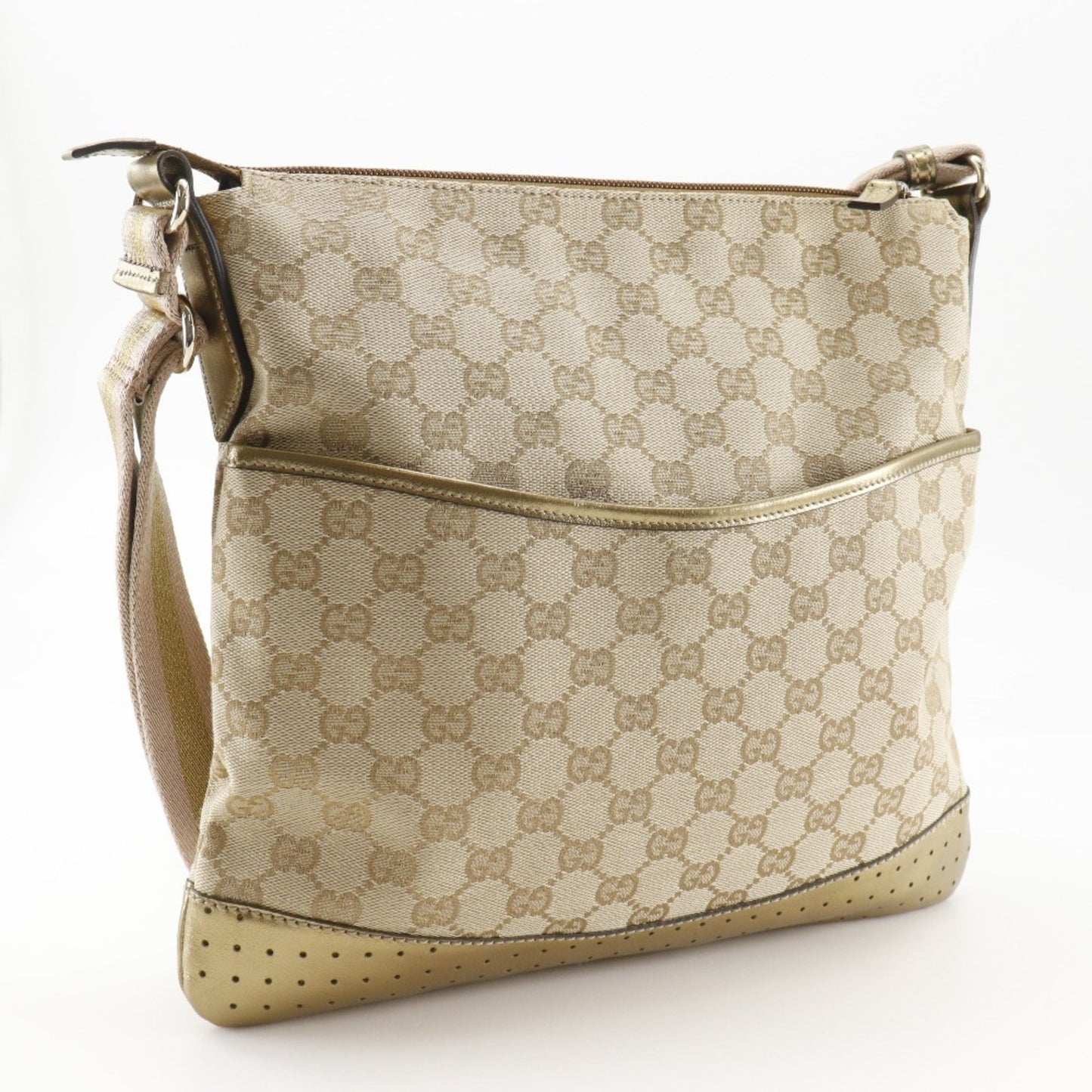 Gucci Gg Canvas Beige Gg Canvas Shoulder Bag ( )