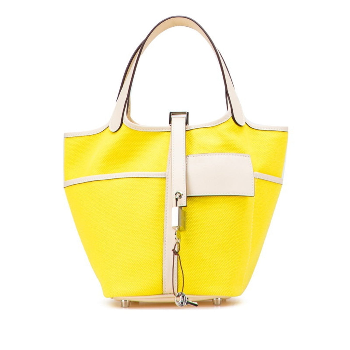 Hermes Picotin Ivory Yellow Swift Leather Handbag ( )