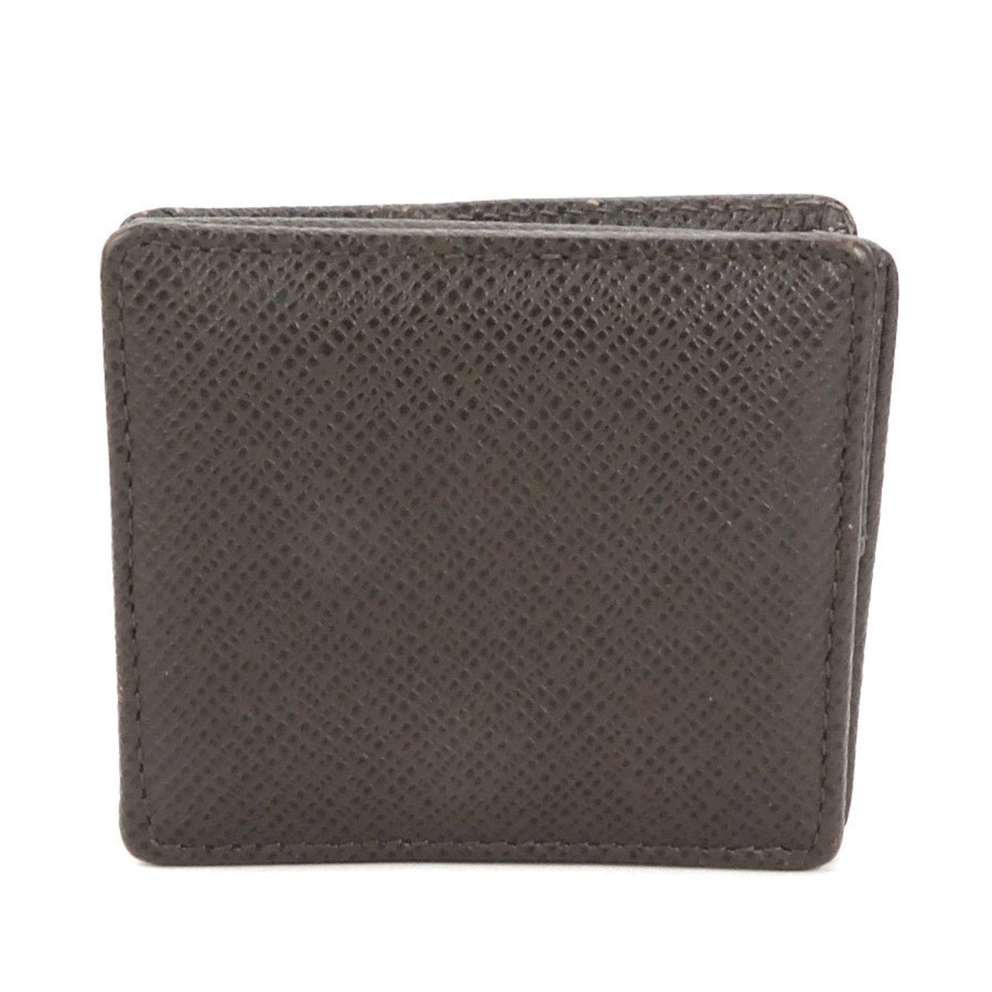 LOUIS VUITTON coin case taiga dark brown men's