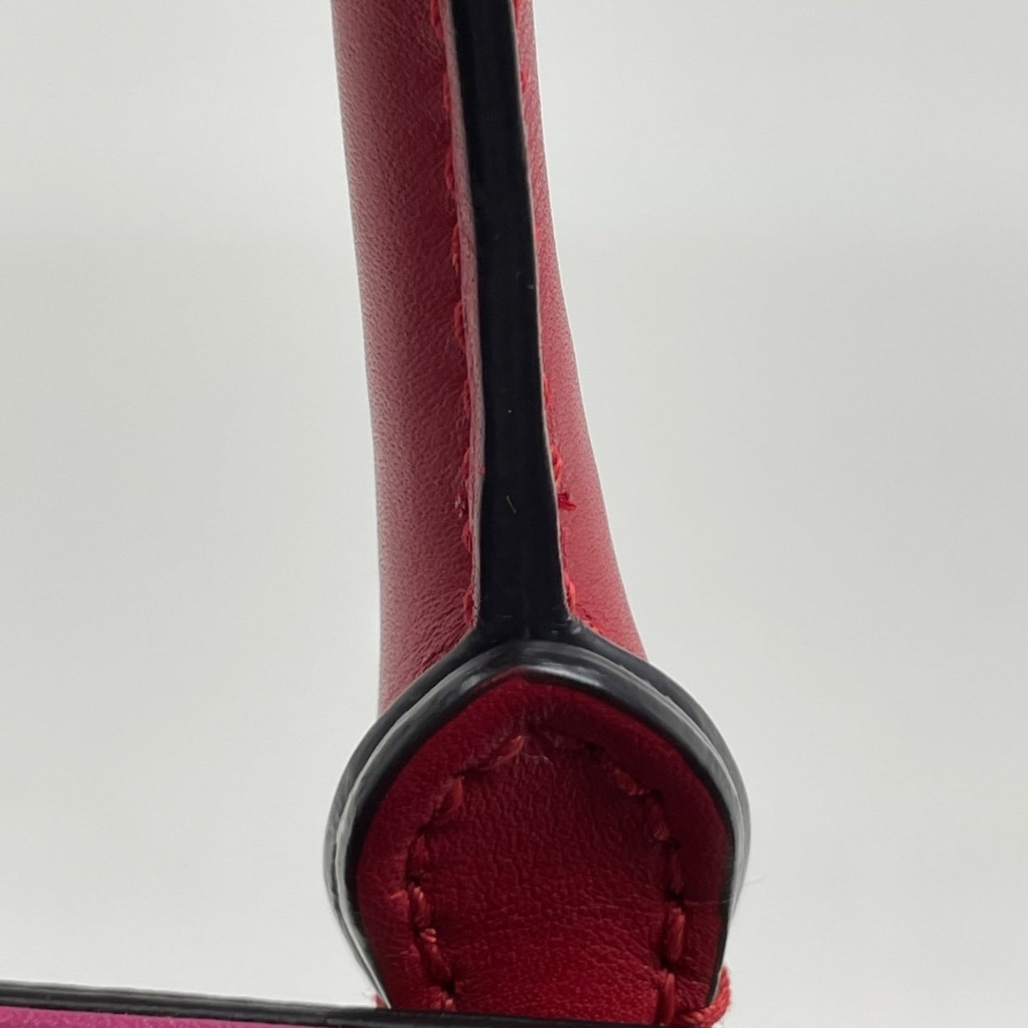 Gucci Brown Pink Red Color Coated Canvas Leather Handbag Shoulder Bag ( )