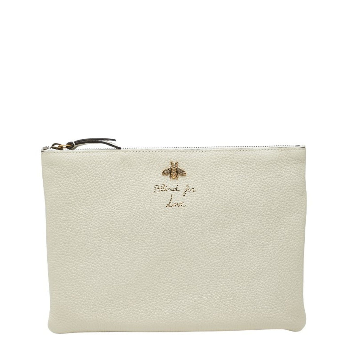 Gucci Ivory White Leather Clutch Bag ( )