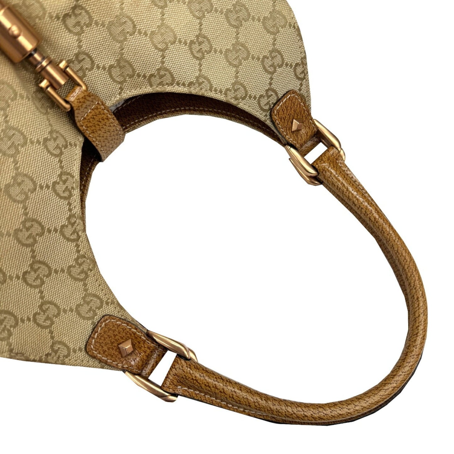 Gucci New Jackie Beige Gg Canvas Handbag ( )