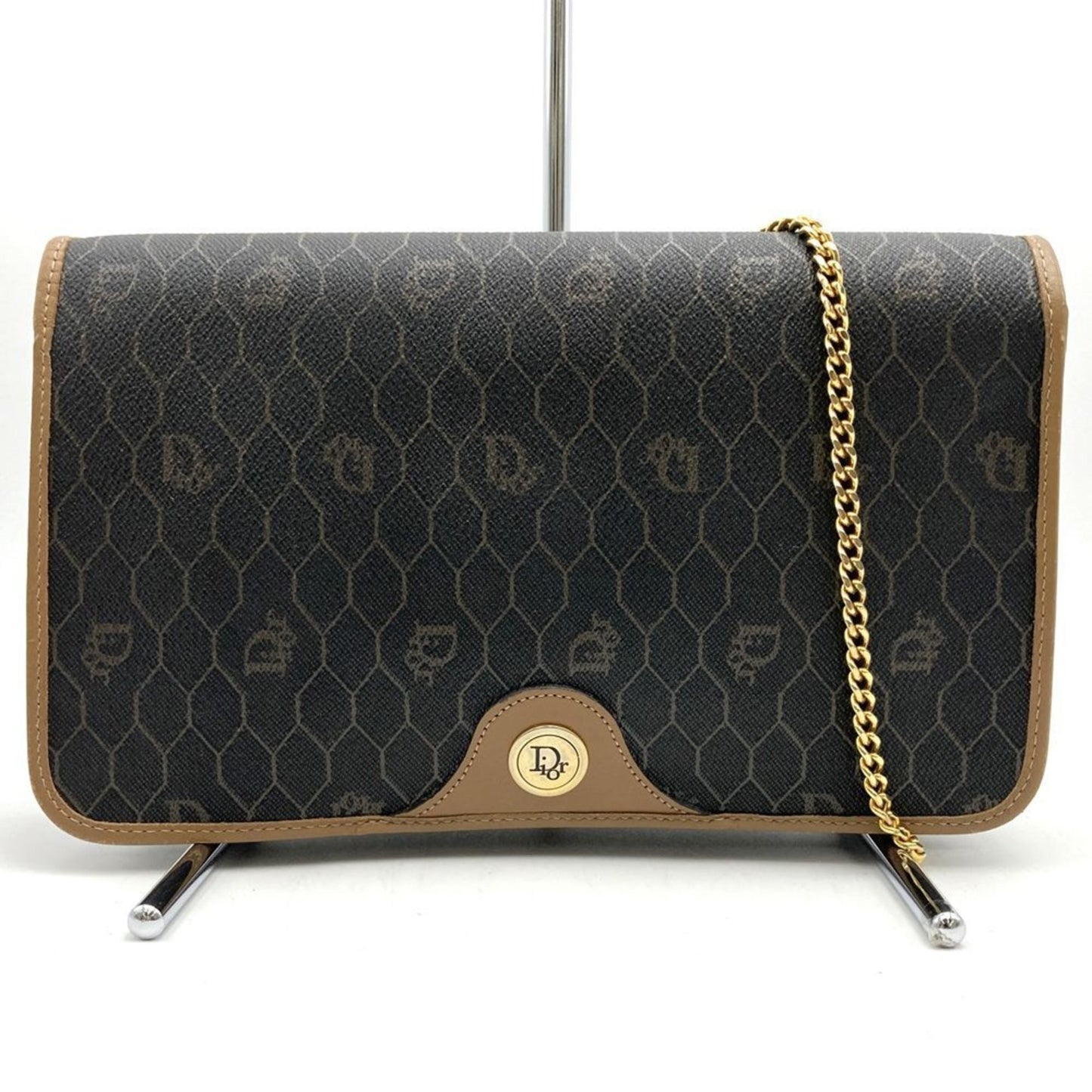Christian Dior Brown Pvc Leather Shoulder Bag ()