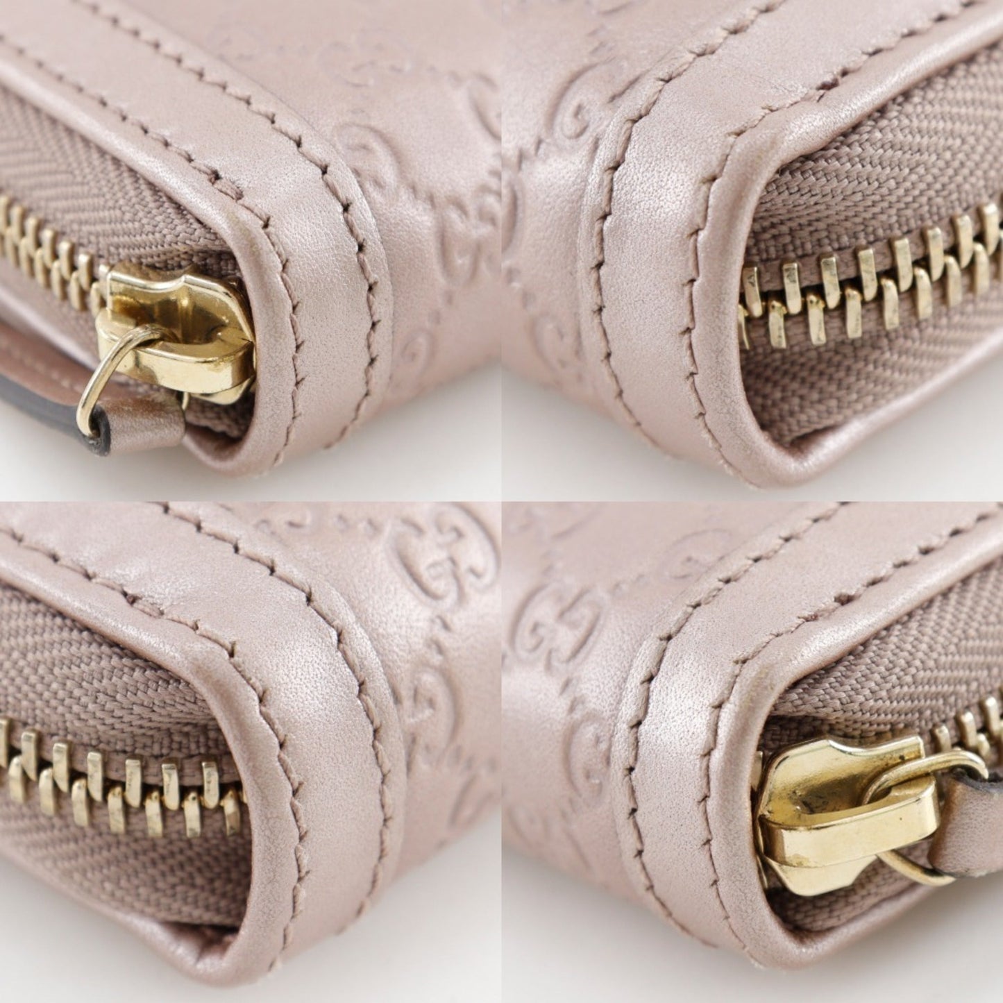 Gucci Pink Gg Leather Long Wallet (Bi-Fold) ( )