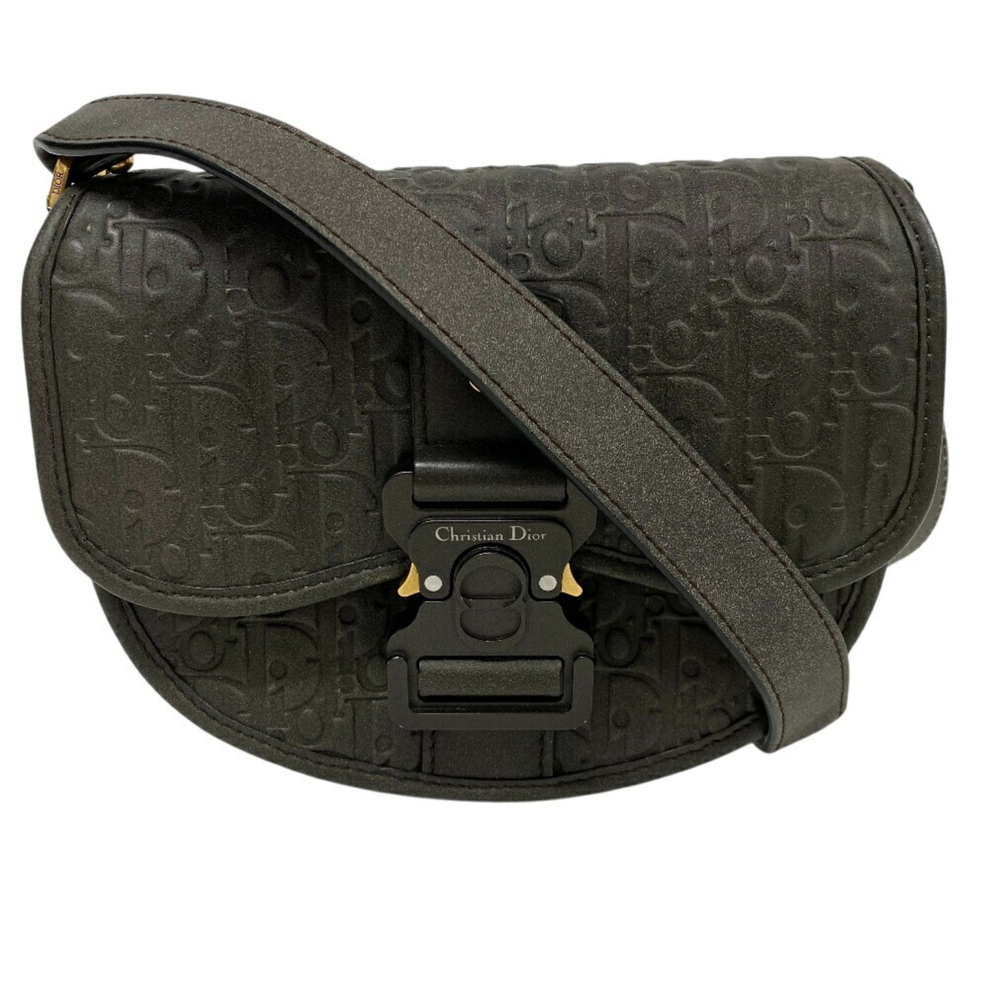 Christian Dior Brown Leather Shoulder Bag ()