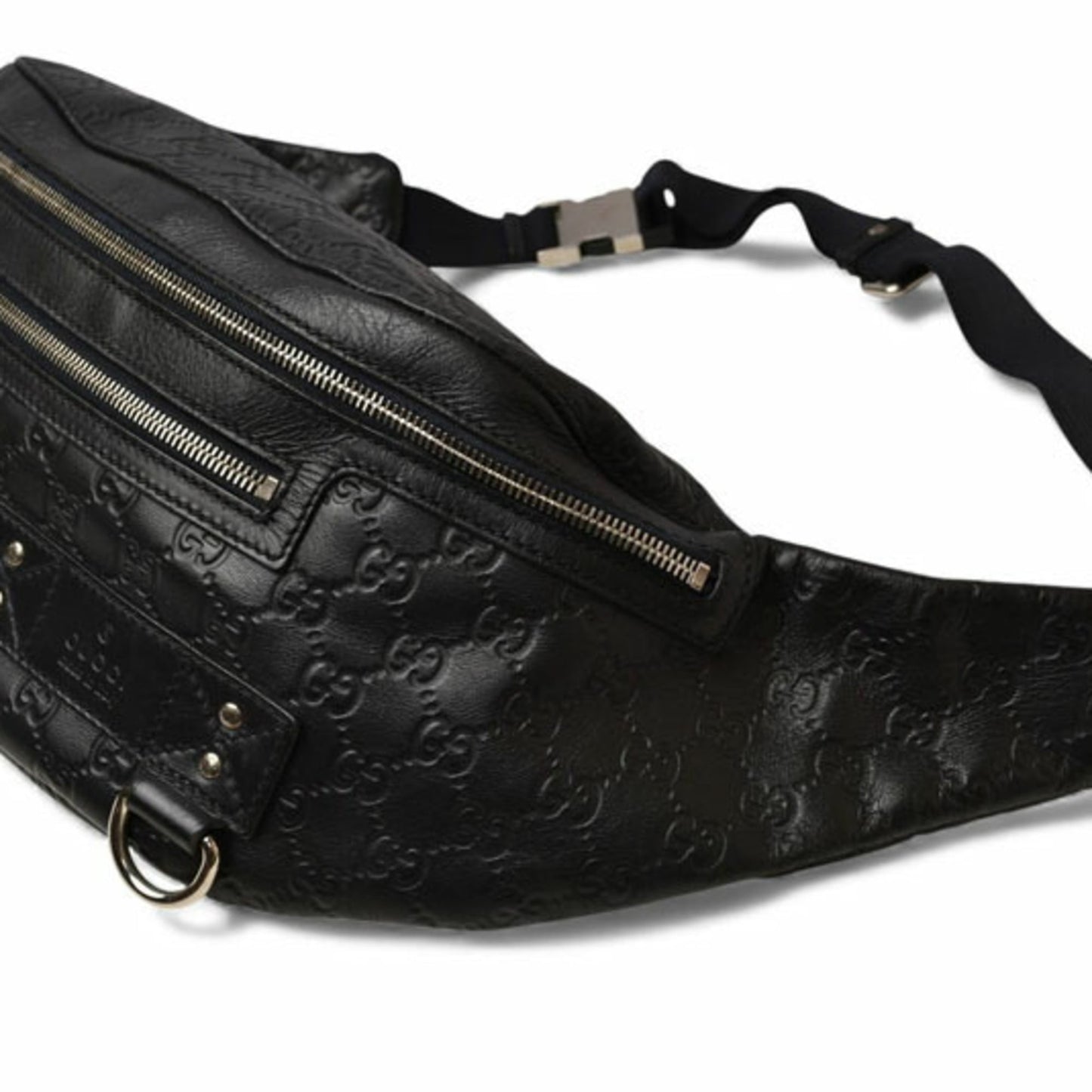 Gucci Navy Red Color Leather Sling Bag ( )