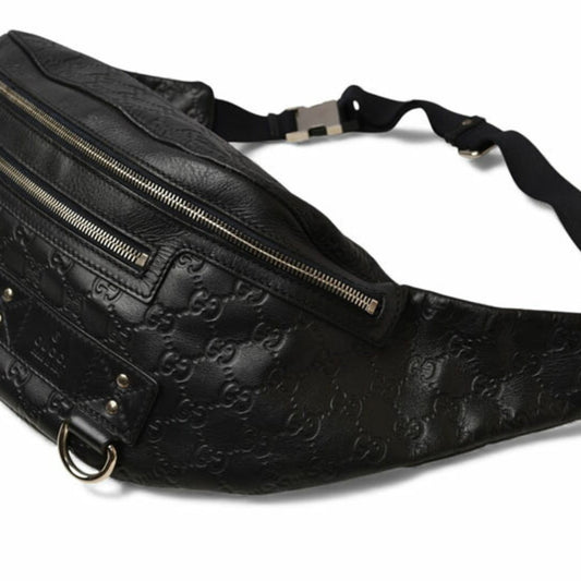 Gucci Navy Red Color Leather Sling Bag ( )