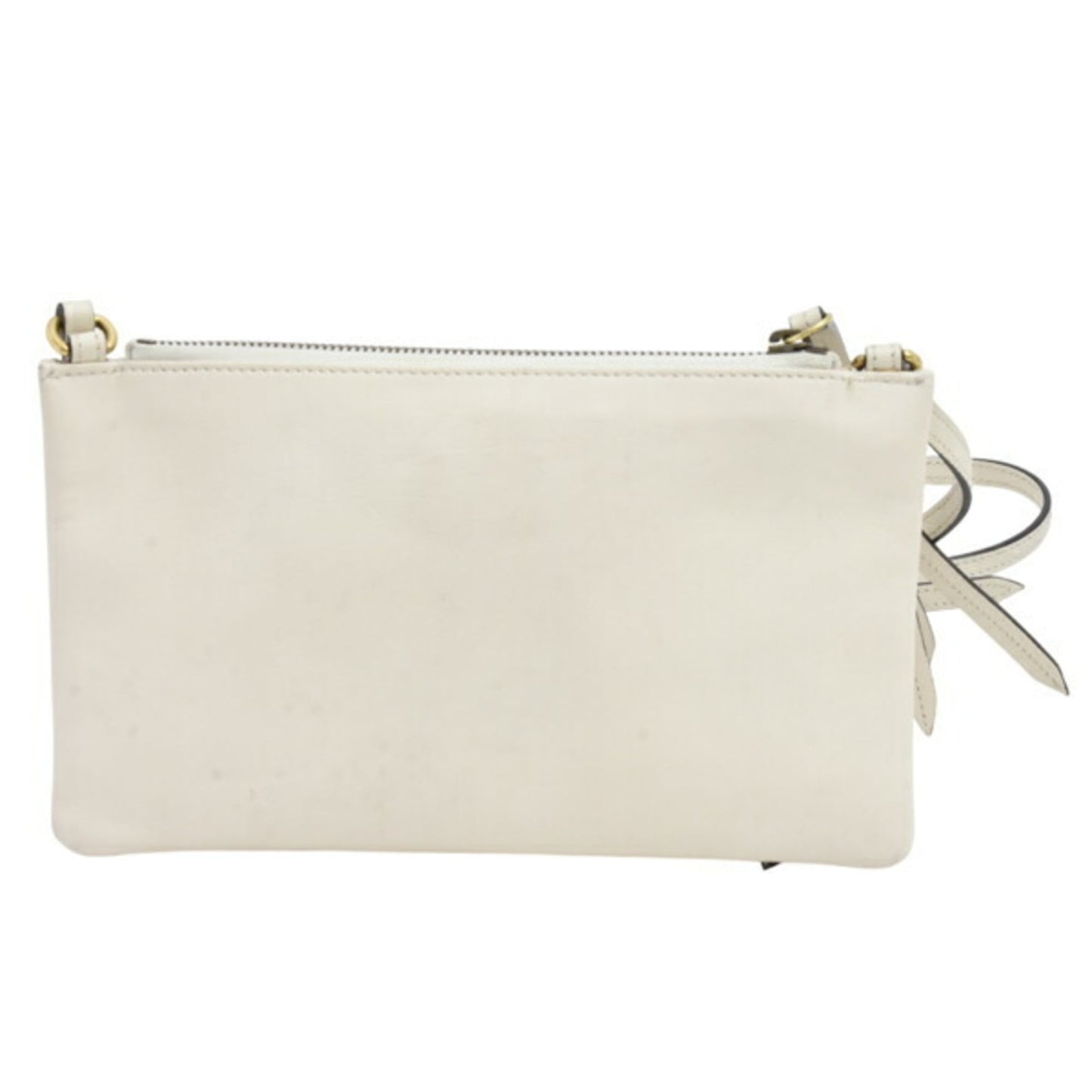 Gucci White Leather Pochette Pouch Shoulder Bag ( )