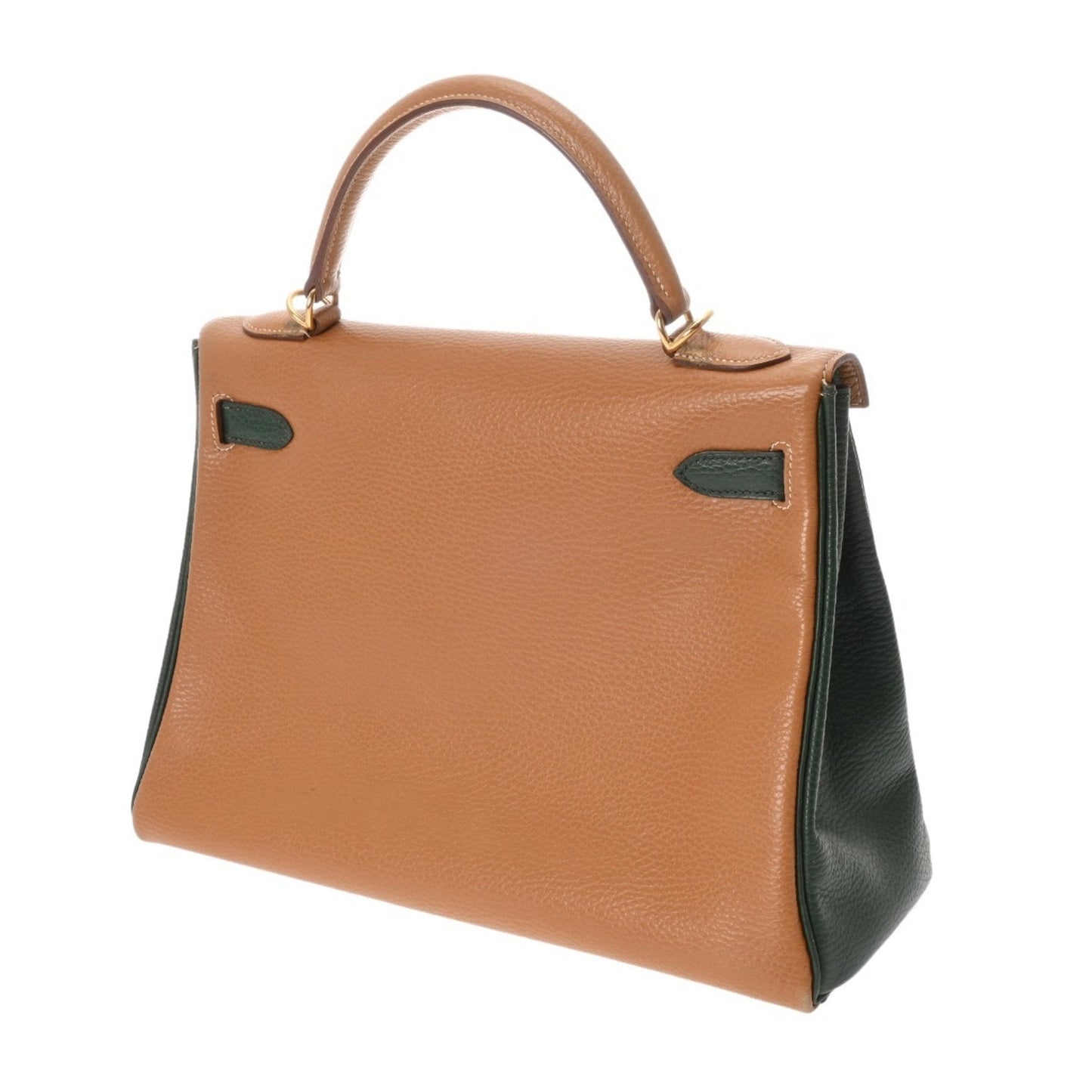 Hermes Green Natural Ardennes Leather Handbag ( )