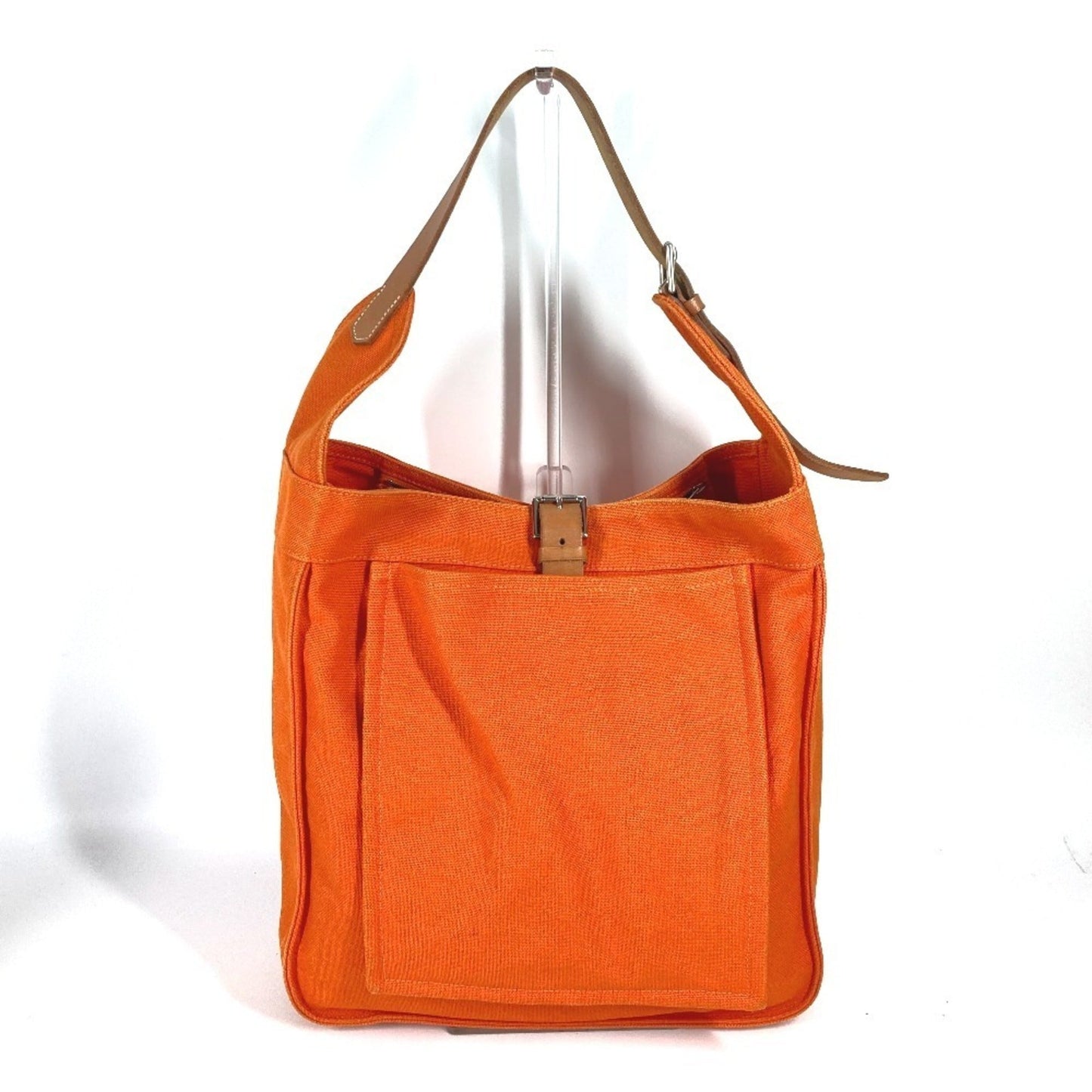 Hermes Marwari Orange Canvas Shoulder Bag ( )