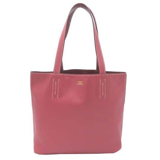 Hermes Pink Red Color Swift Leather Tote Bag ( )