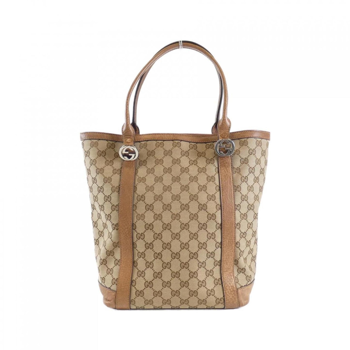Gucci Leather Canvas Tote