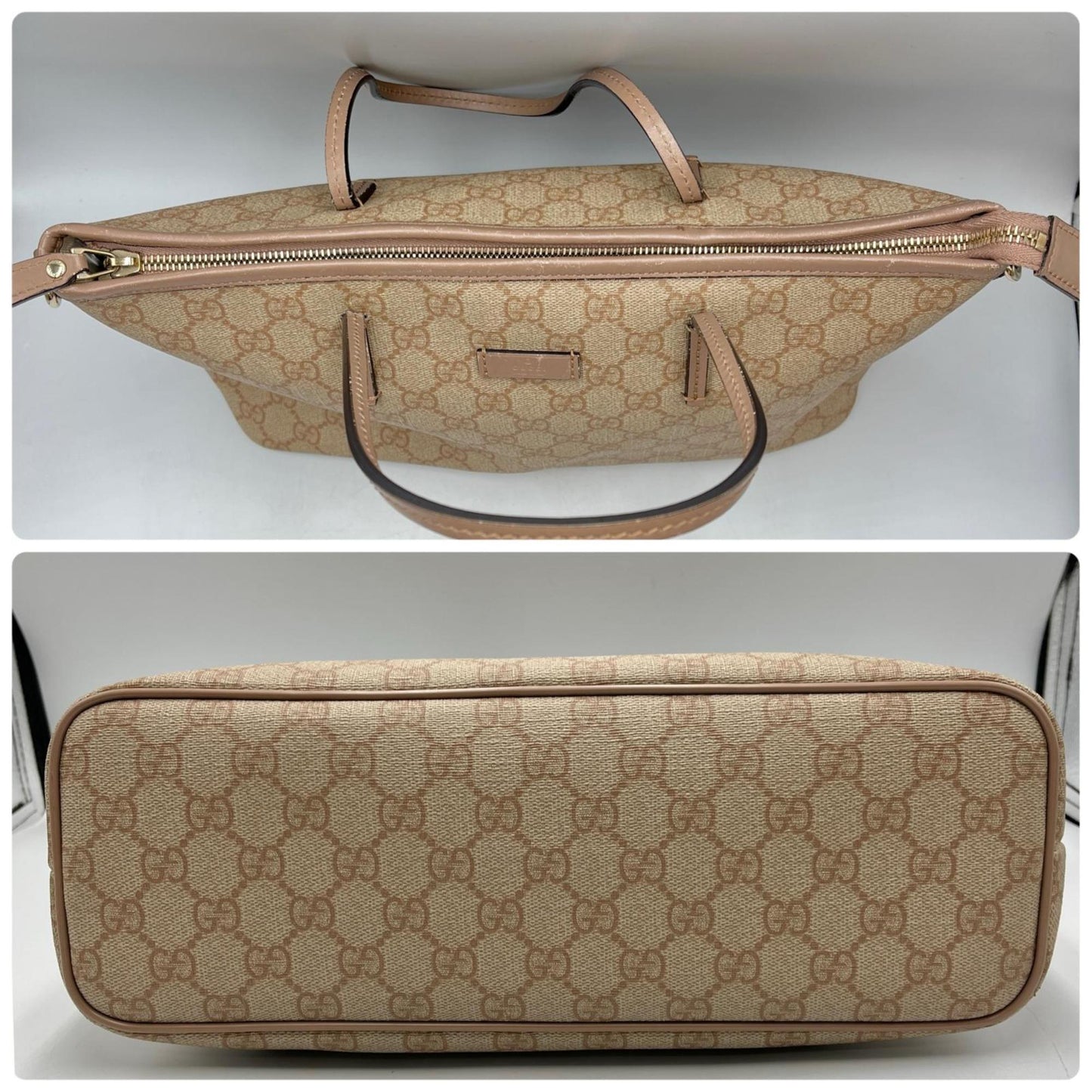 Gucci Beige Gg Supreme Shoulder Bag Tote Bag ( )