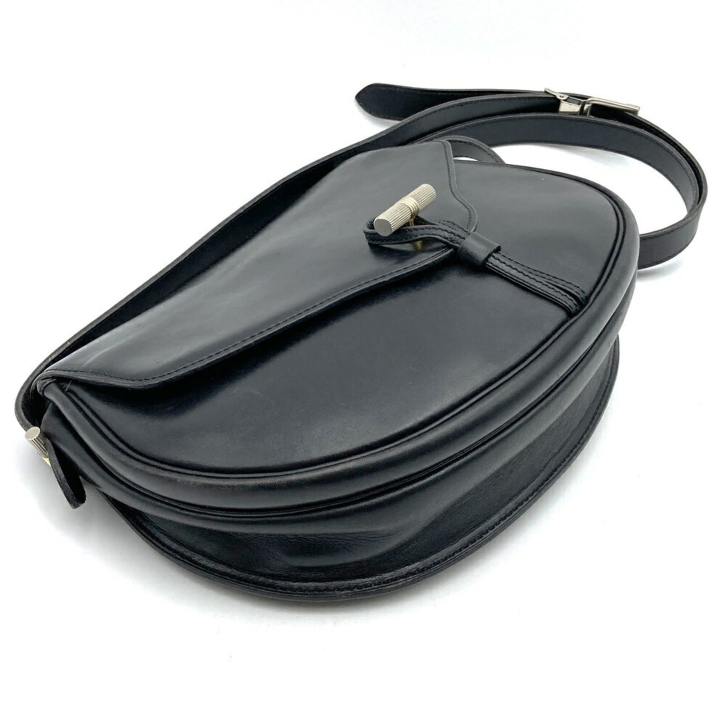 Christian Dior Black Leather Shoulder Bag ()