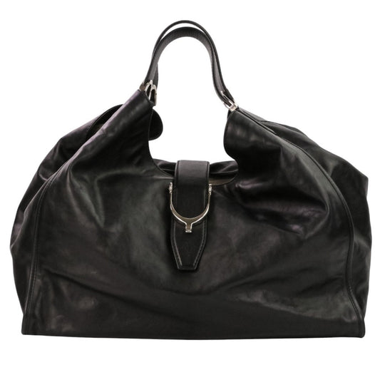 Gucci Black Leather Tote Bag ( )