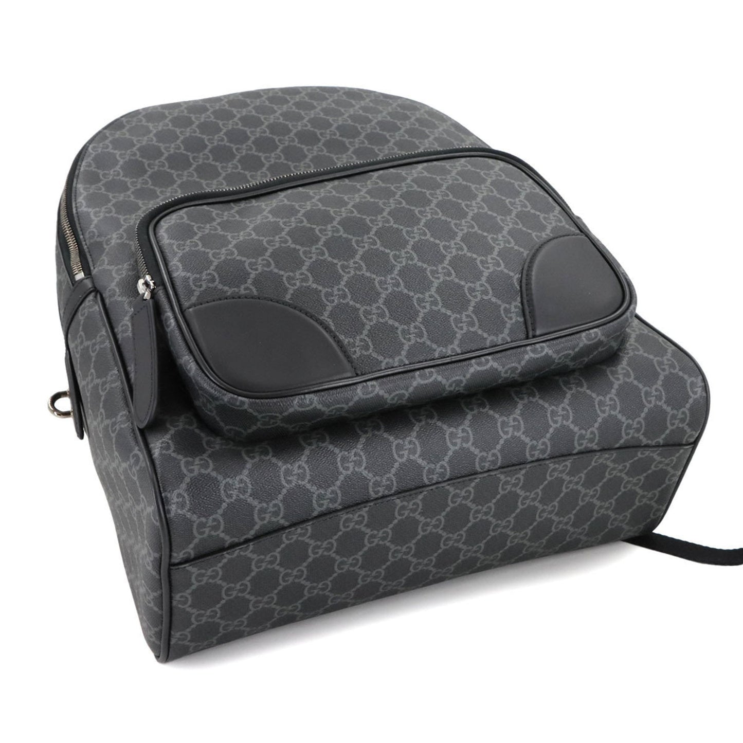 Gucci Black Fabric Leather Backpack ( )
