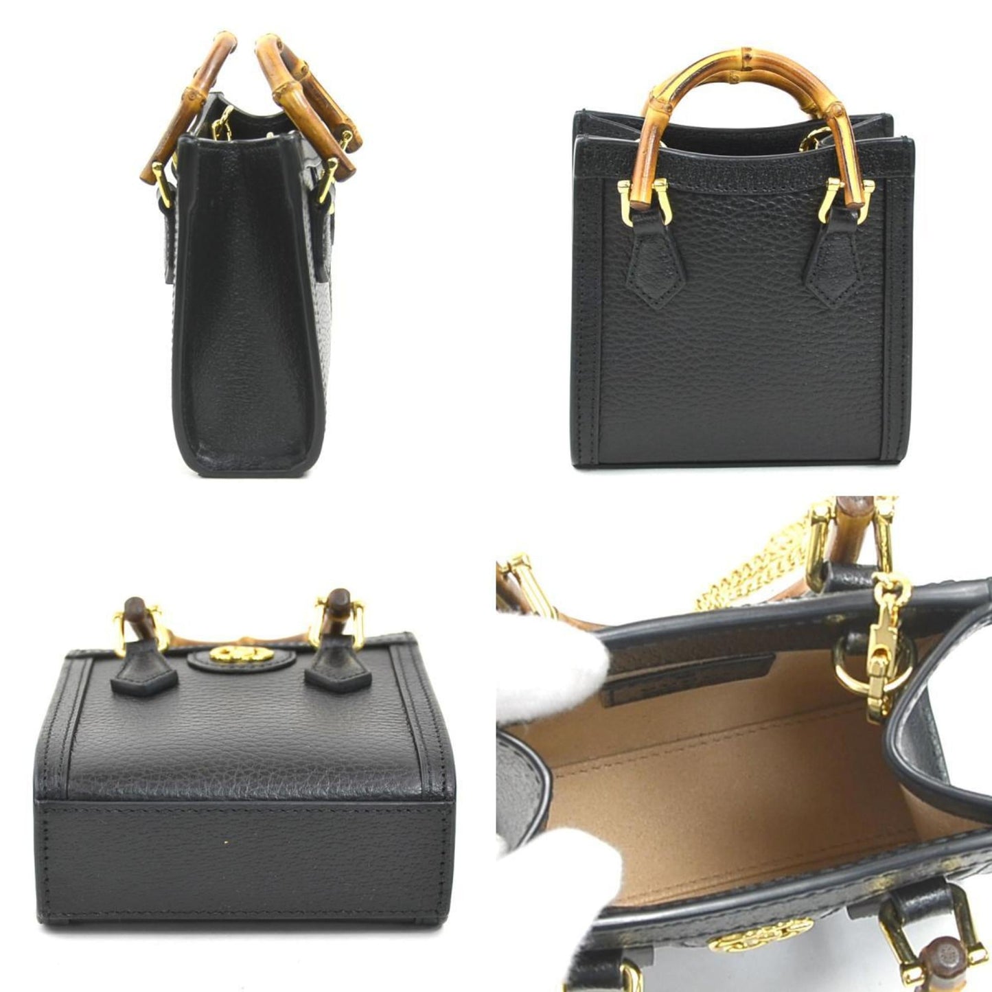 Gucci Black Leather Shoulder Bag ( )