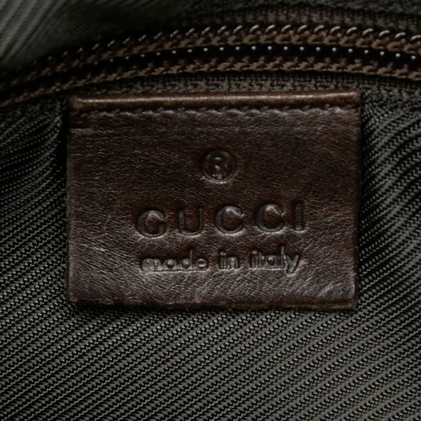 Gucci Brown Canvas Leather Shoulder Bag ( )
