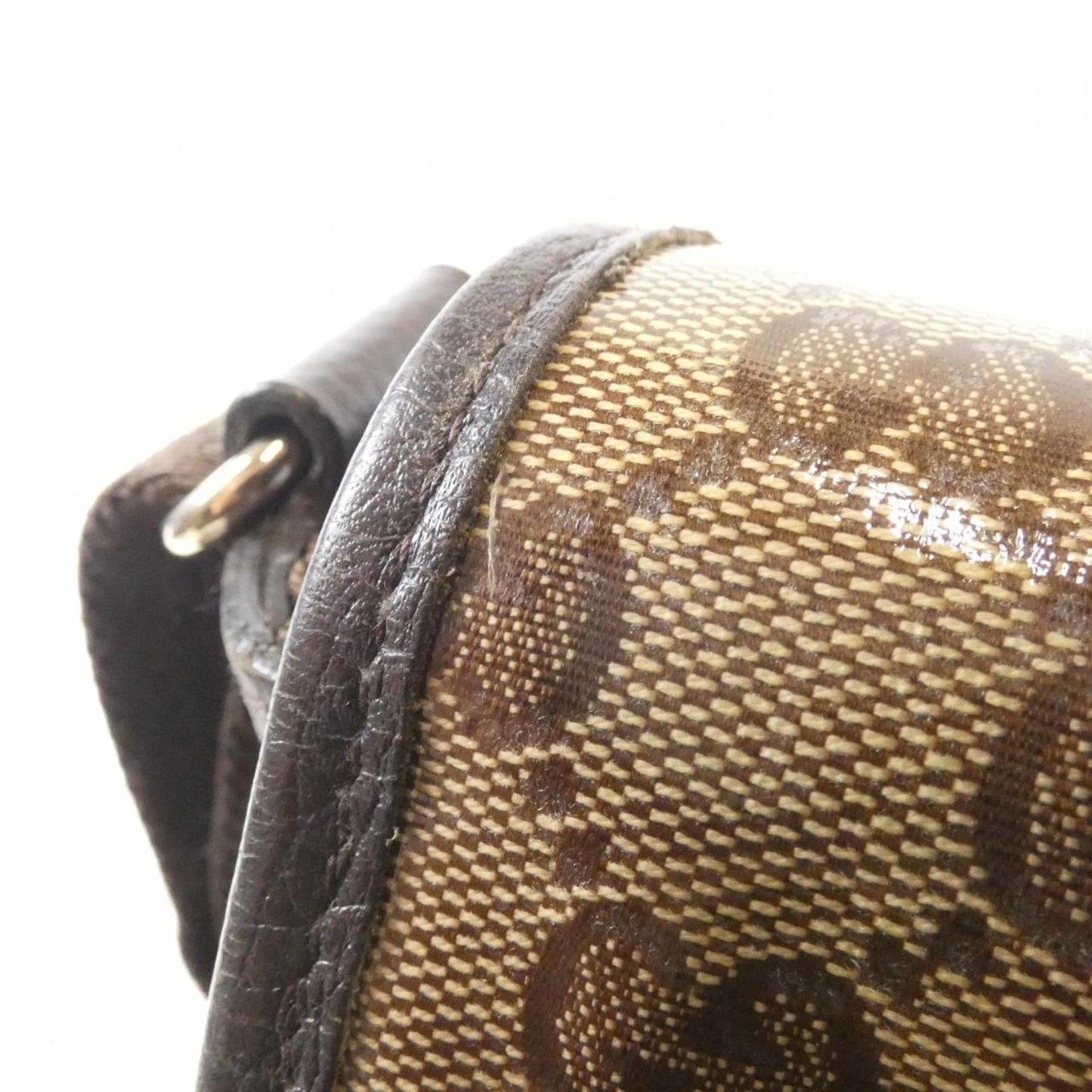 Gucci Beige Brown Gg Crystal Shoulder Bag ( )