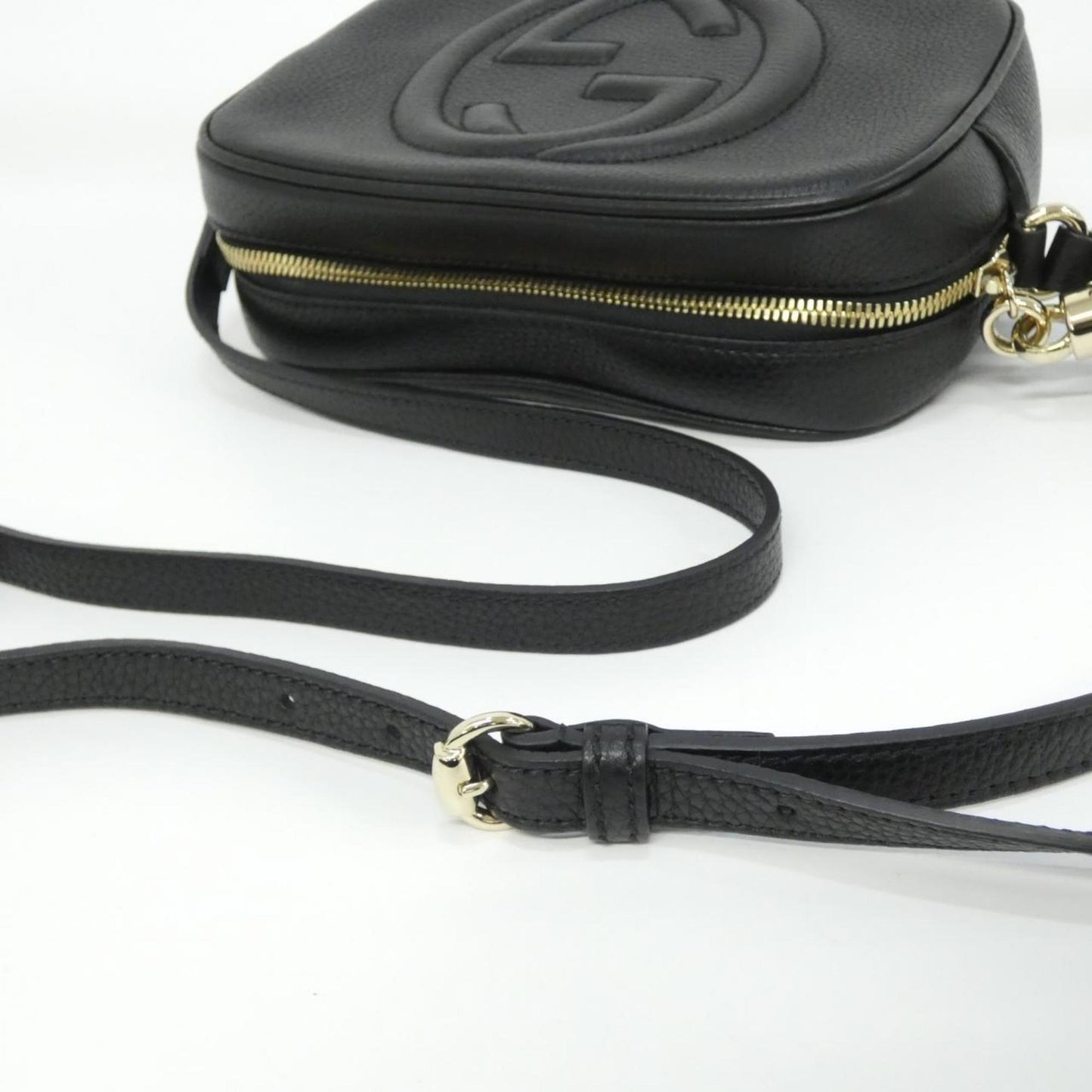 Gucci Black Leather Shoulder Bag ( )