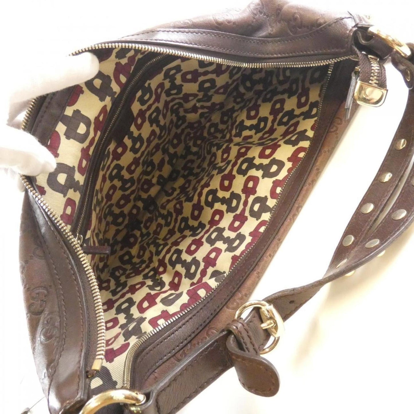 Gucci Brown Leather Shoulder Bag ( )