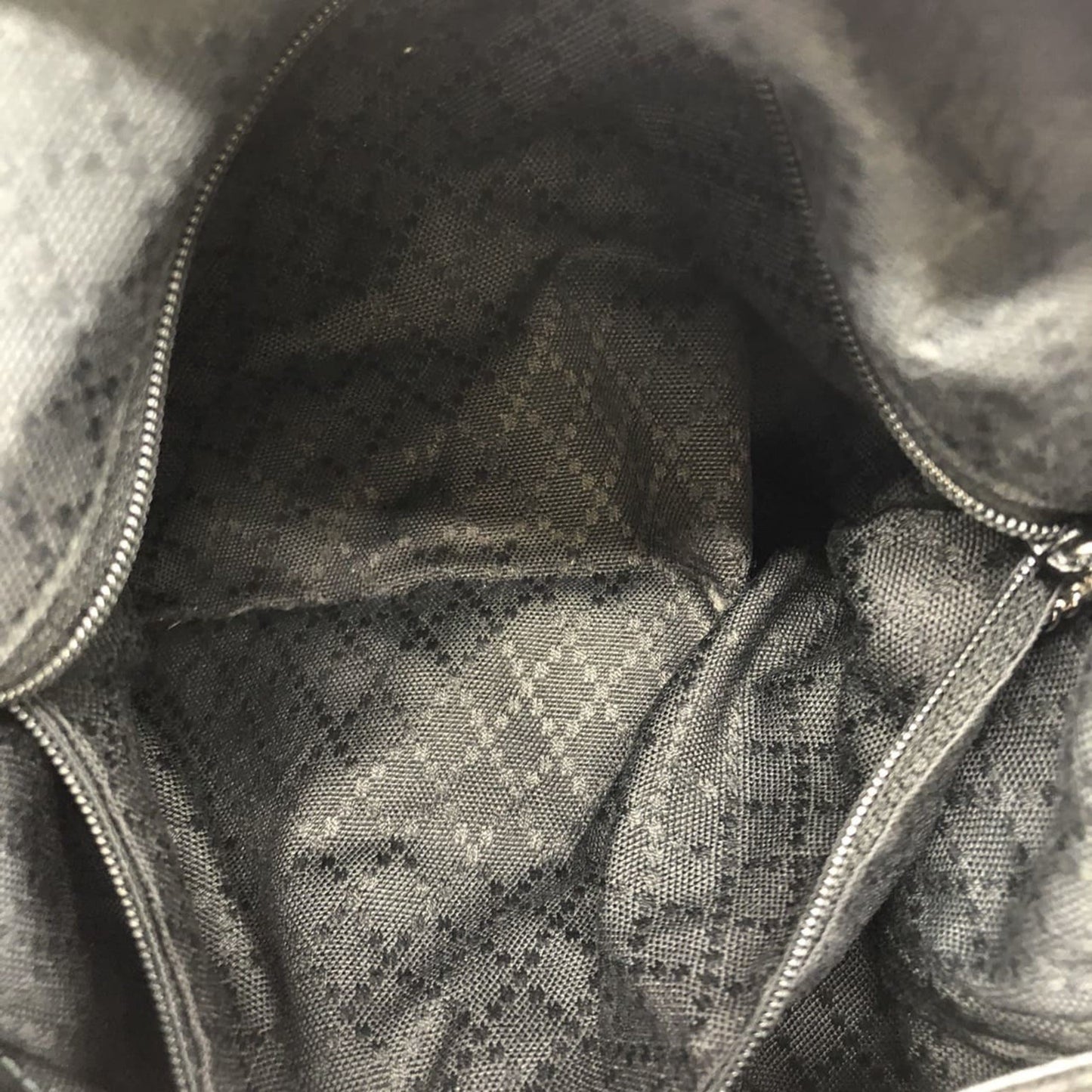 Gucci Black Bamboo Nylon Handbag Shoulder Bag ( )