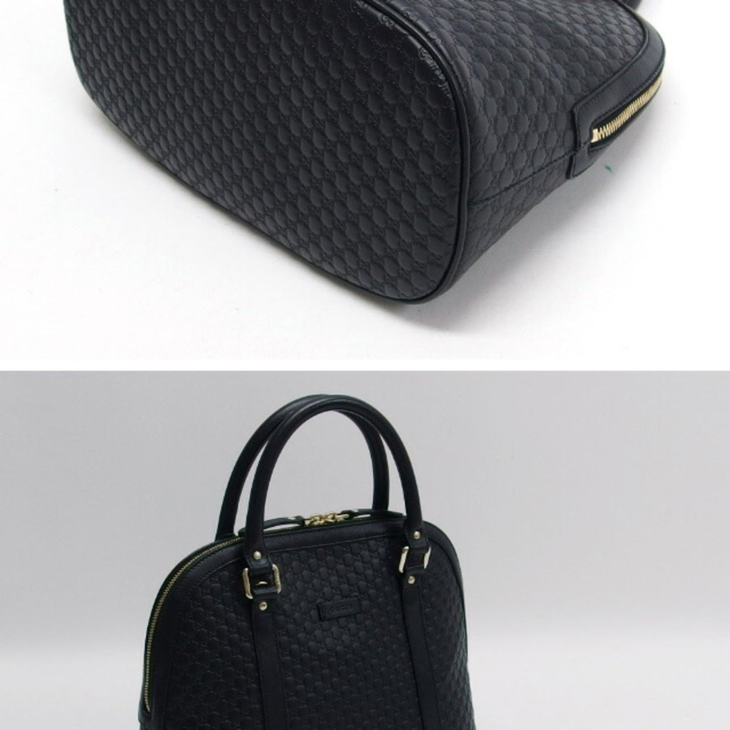 Gucci Microguccissima Black Leather Handbag Shoulder Bag ( )