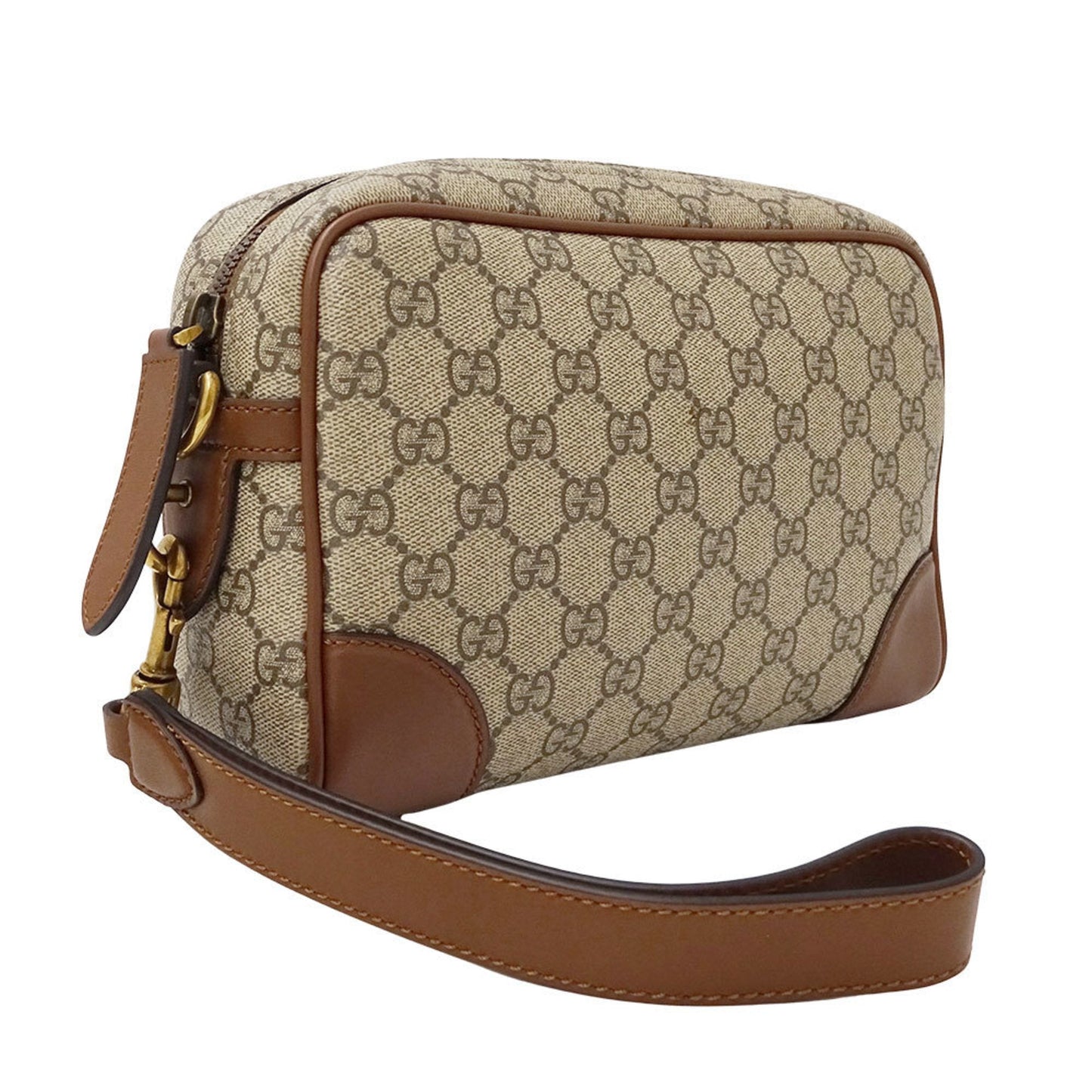 Gucci Beige Brown Gg Supreme Shoulder Bag ( )