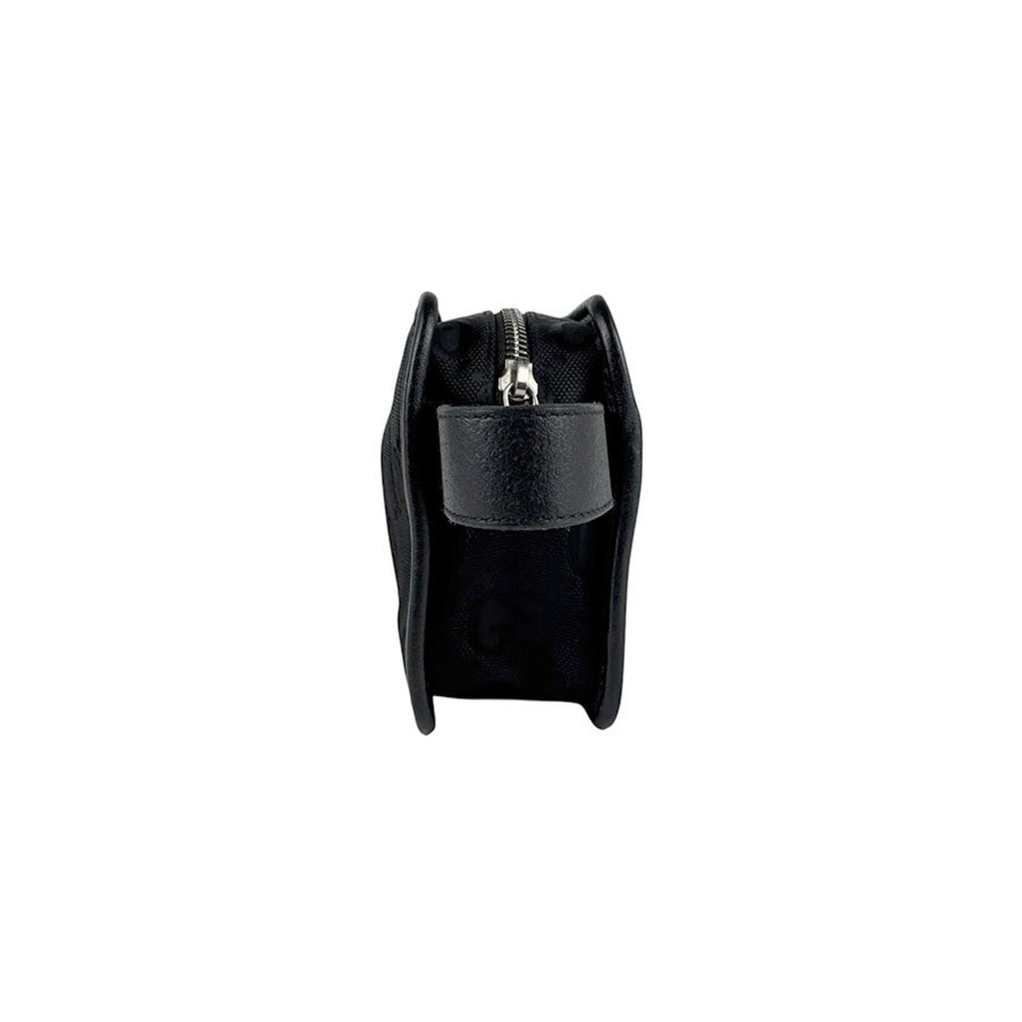 Gucci Black Nylon Canvas Leather Clutch Bag ( )