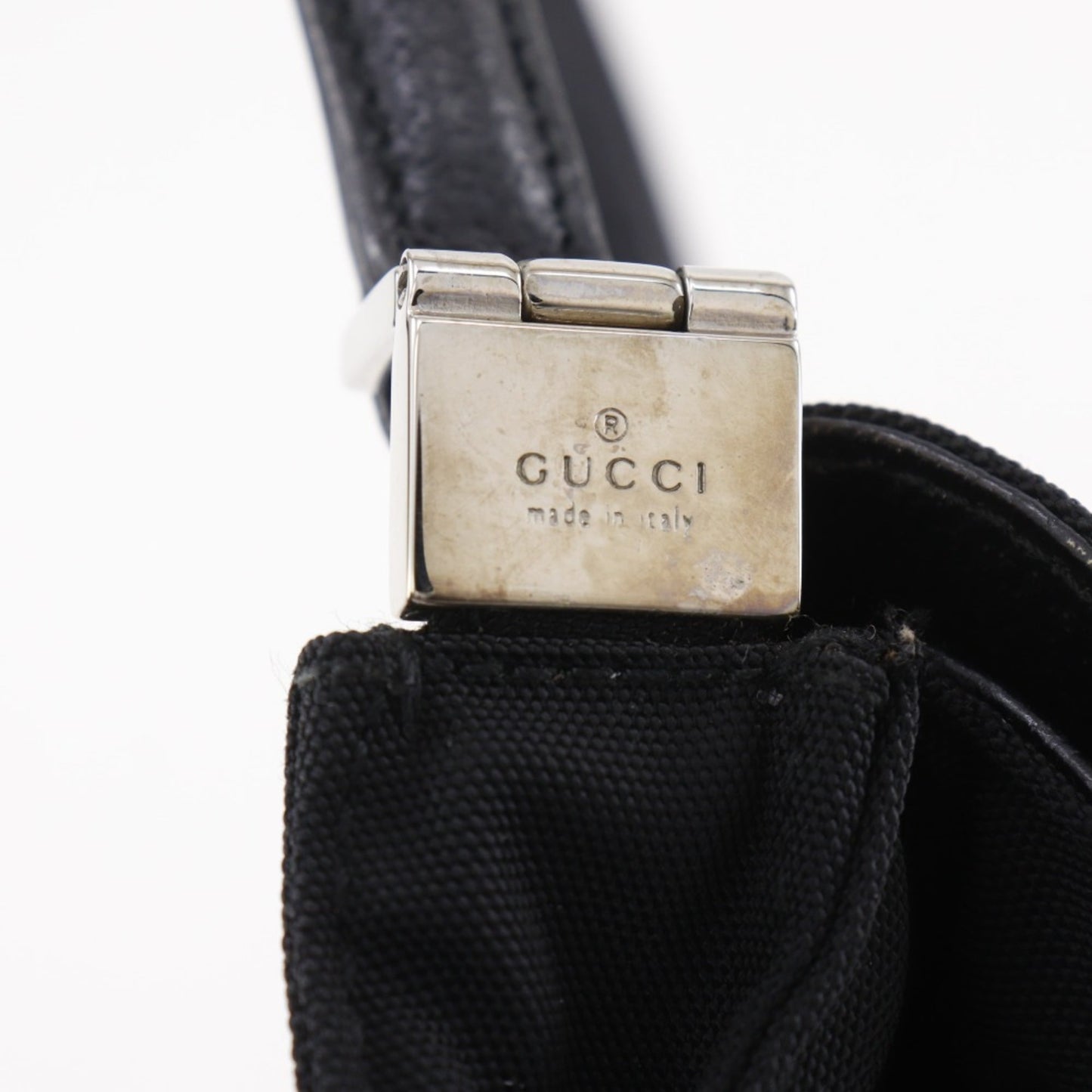 Gucci Black Nylon Canvas Shoulder Bag ( )