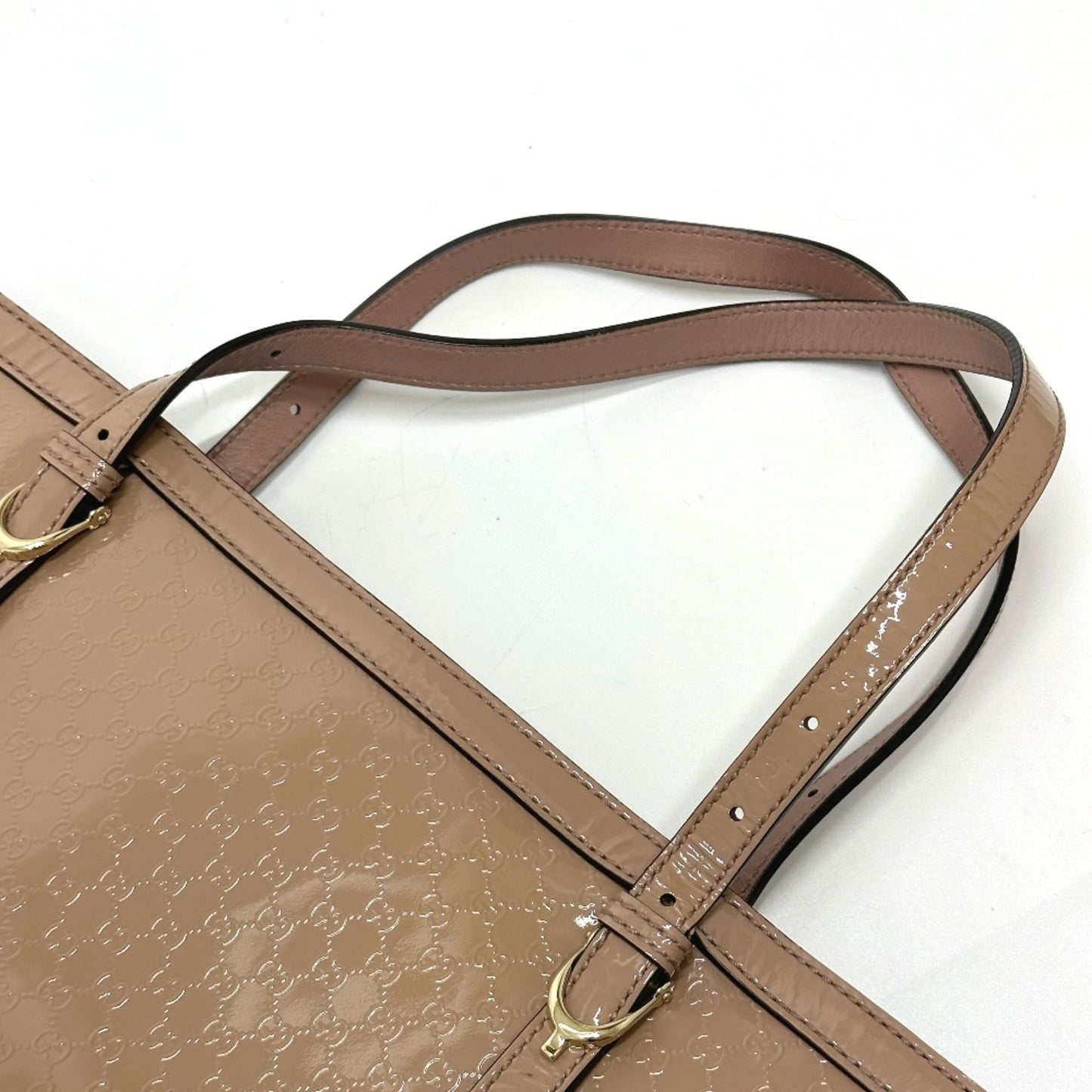 Gucci Beige Patent Leather Tote Bag ( )